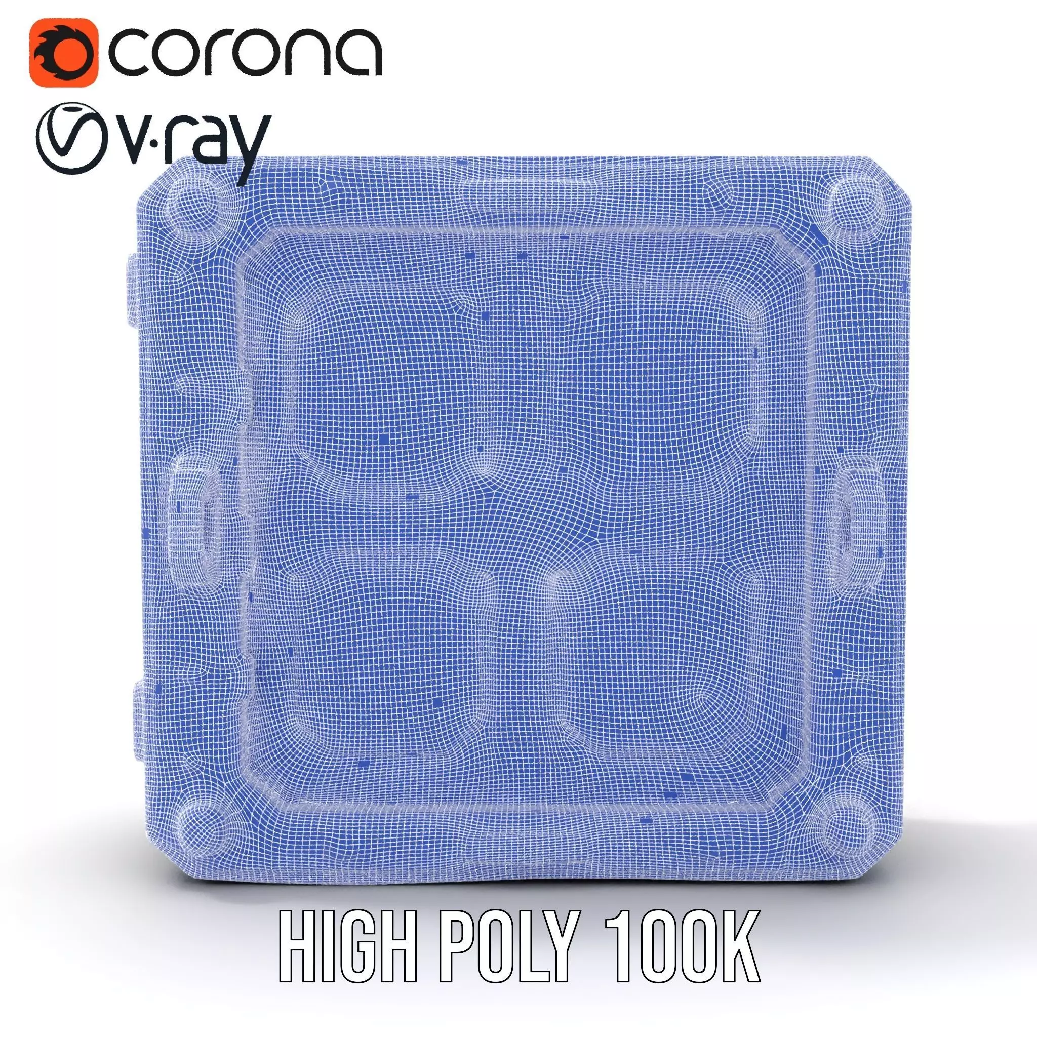 SciFi Vault Door Model Pack with Red LED Lights Low-poly 3D model_34