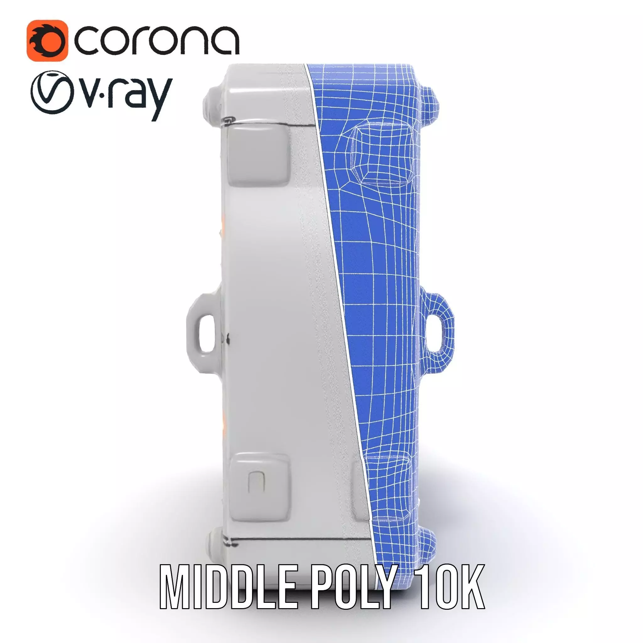 SciFi Vault Door Model Pack with Red LED Lights Low-poly 3D model_26