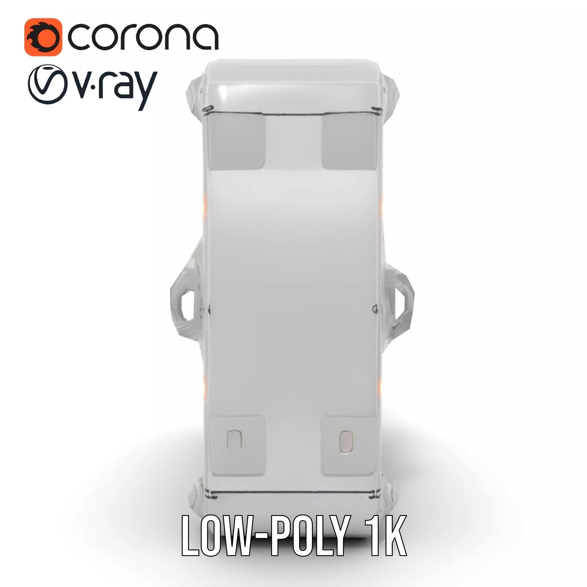 SciFi Vault Door Model Pack with Red LED Lights Low-poly 3D model_17