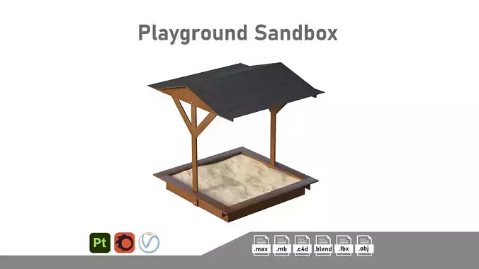 Playground Sandbox Low-poly 3D model