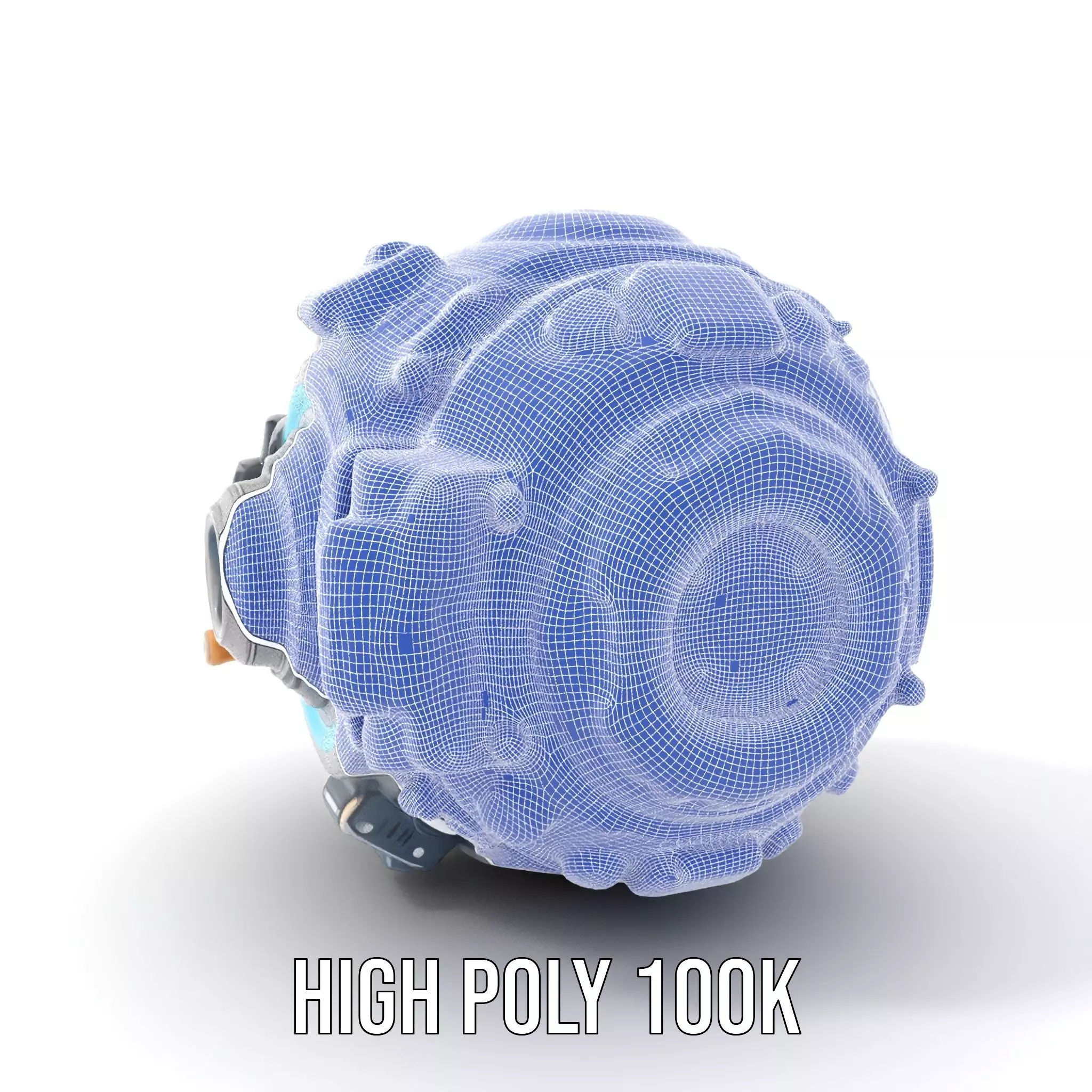 Futuristic Spherical Device Model Pack Low-poly 3D model_5