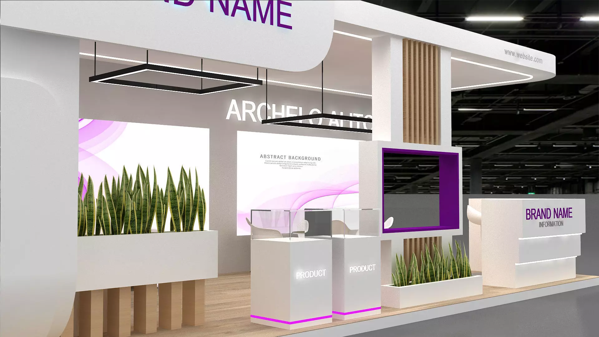 3d exhibition Low-poly 3D model_5