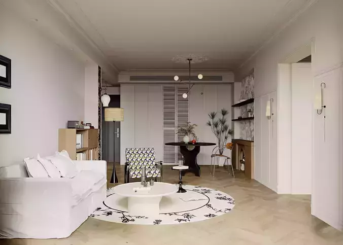 Luxury living room dining room interior scenes  01