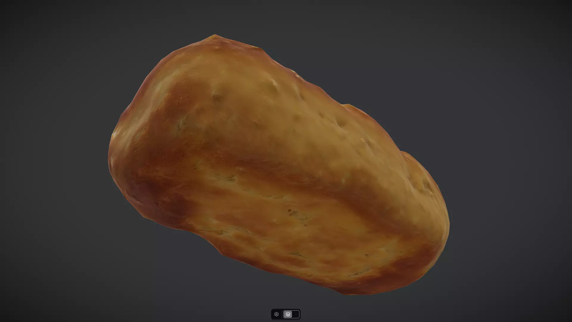 Potato Bread Low-poly 3D model_3