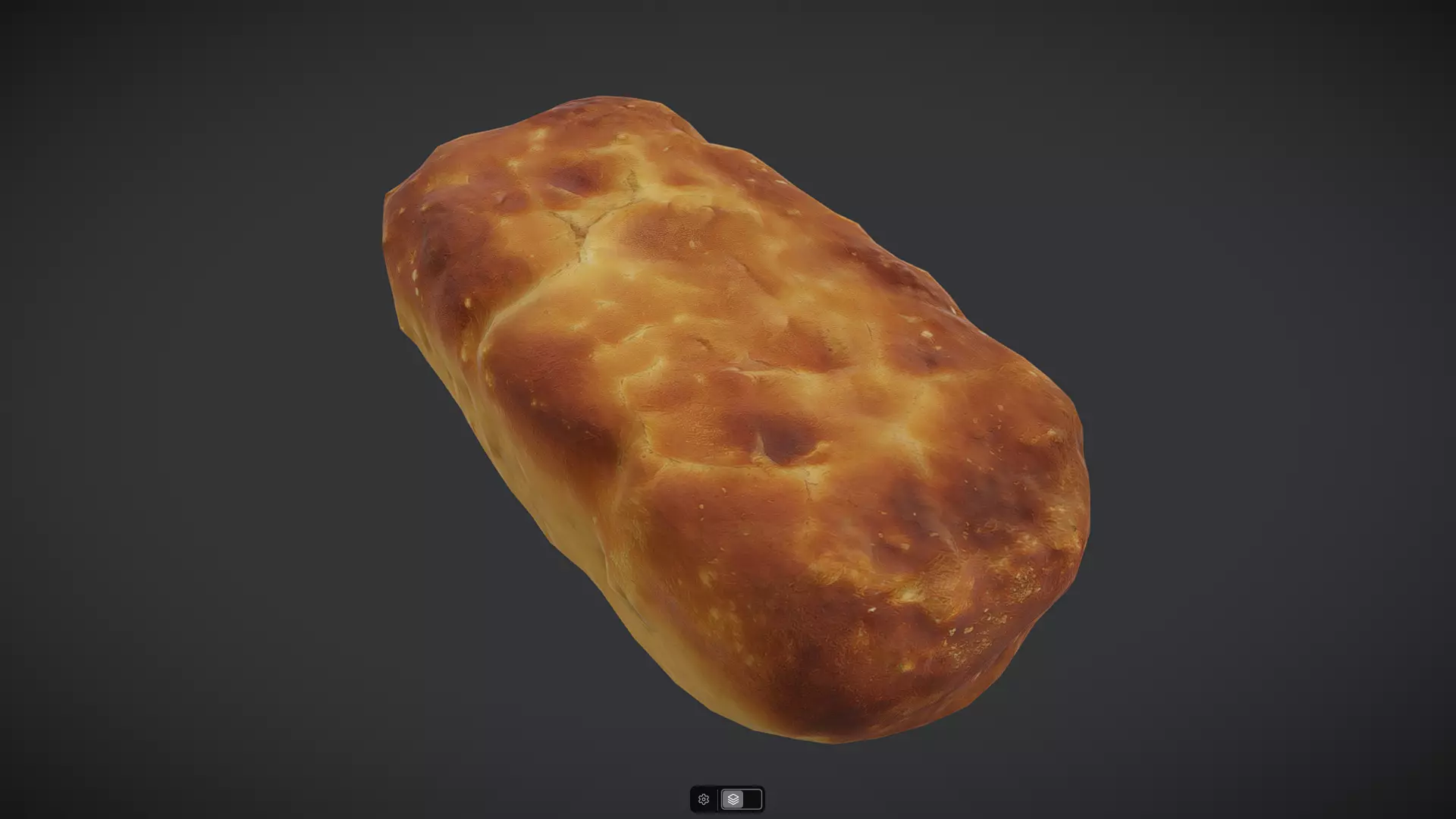 Potato Bread Low-poly 3D model_5