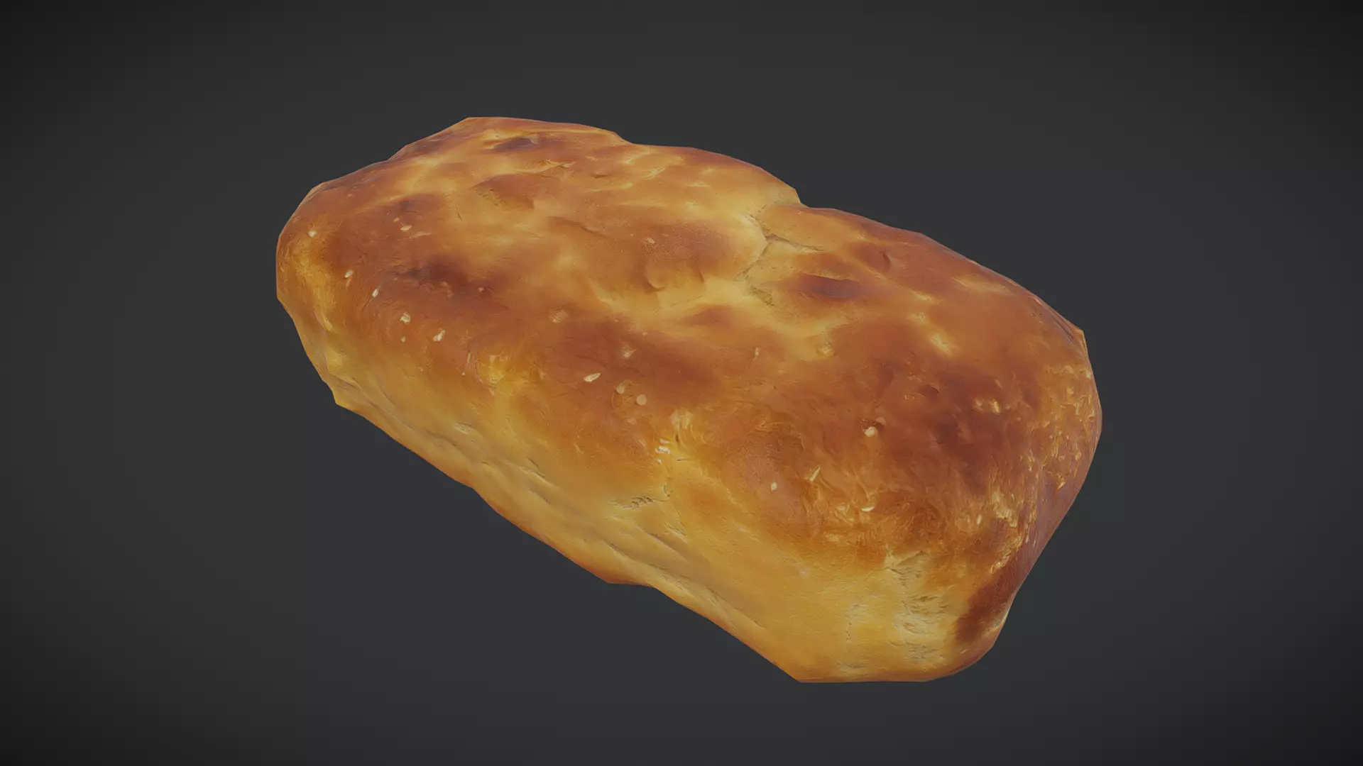 Potato Bread Low-poly 3D model_0