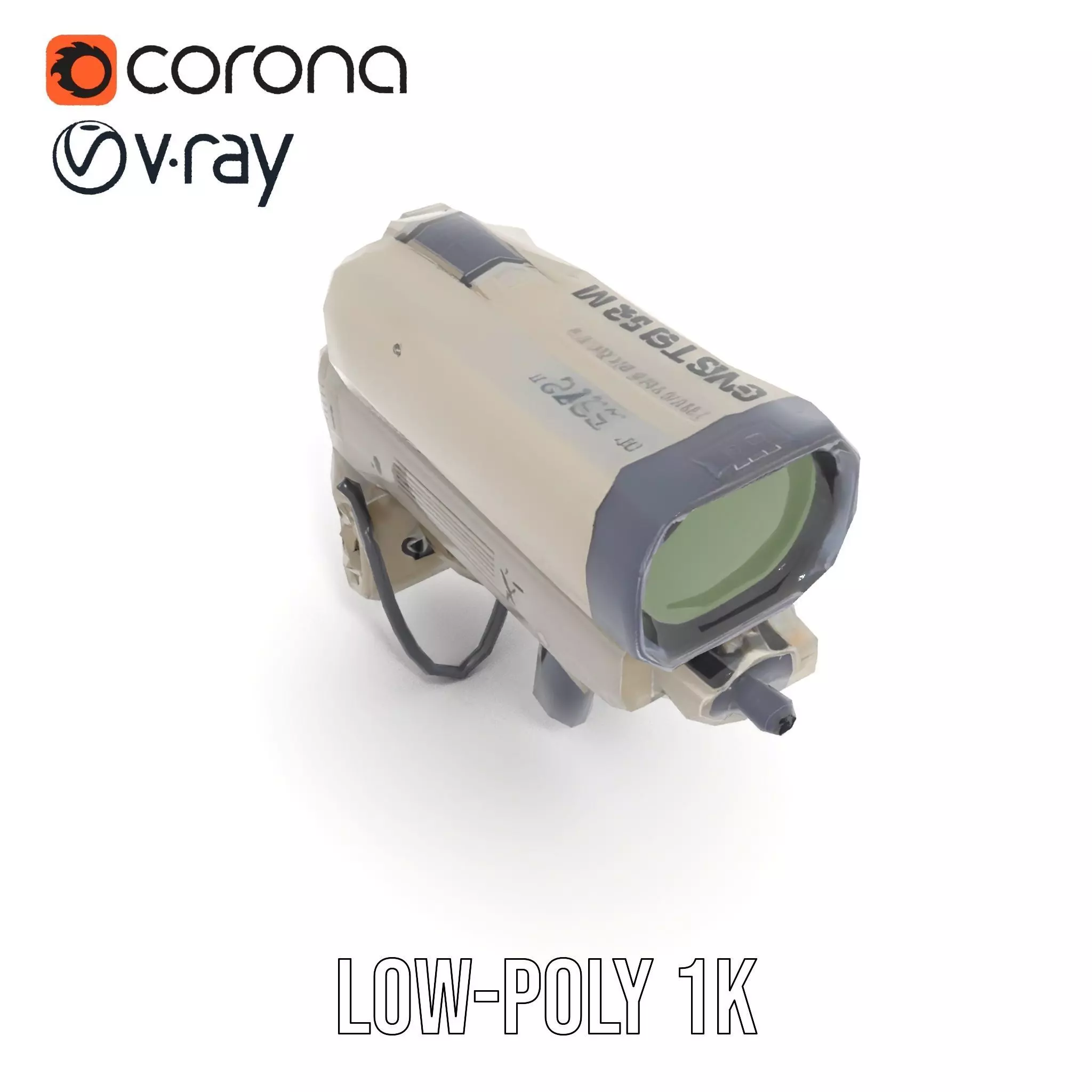 Tactical Targeting System Model Pack Low-poly 3D model_9