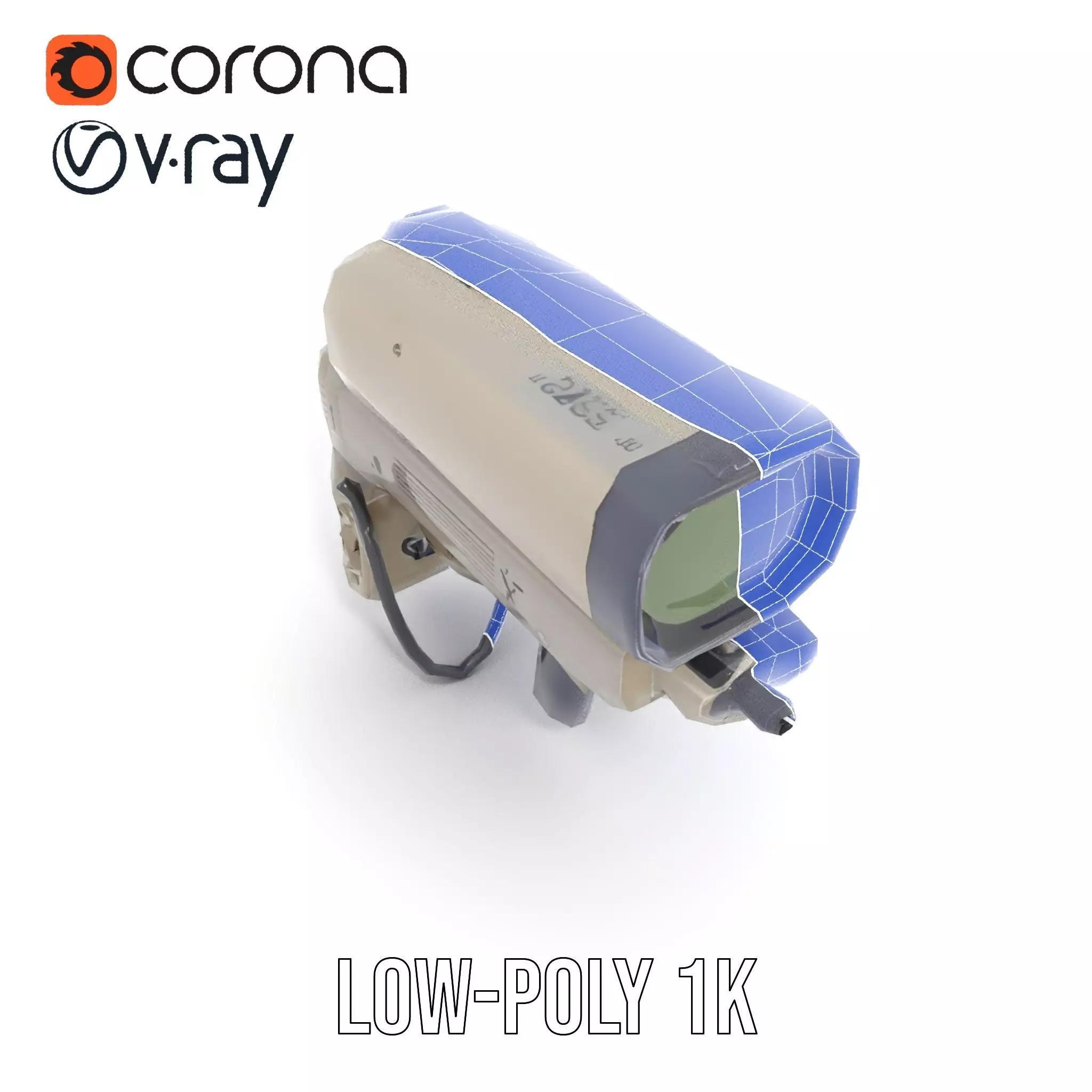 Tactical Targeting System Model Pack Low-poly 3D model_17