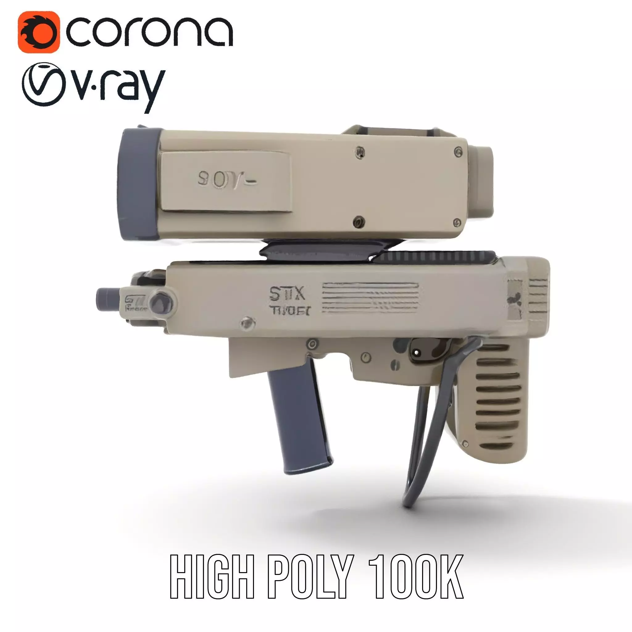 Tactical Targeting System Model Pack Low-poly 3D model_29