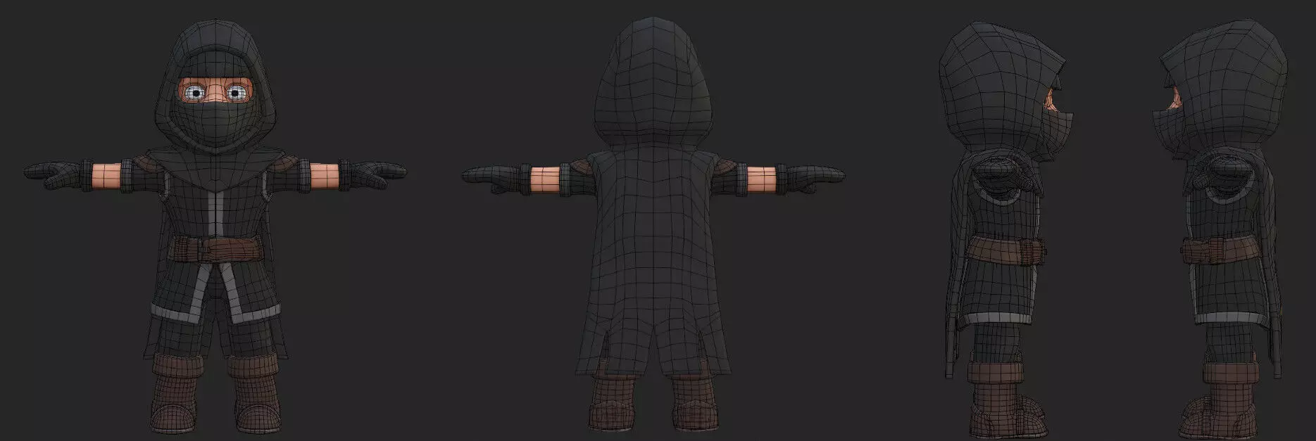 Shadow - Stylized Game-Ready Low Poly Character T-Pose Low-poly 3D model_2