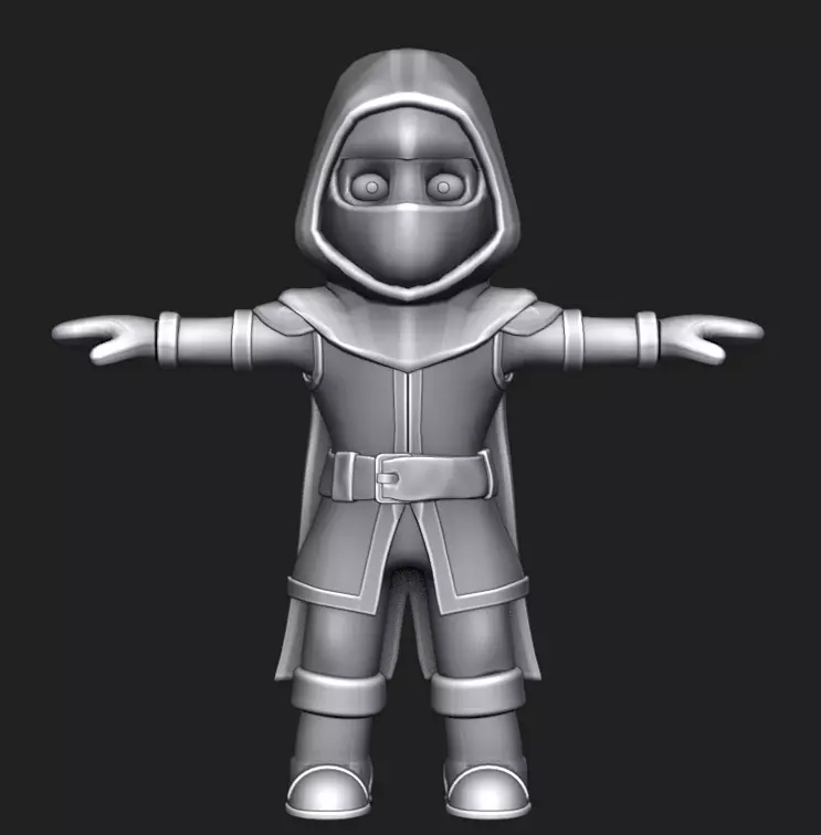 Shadow - Stylized Game-Ready Low Poly Character T-Pose Low-poly 3D model_3
