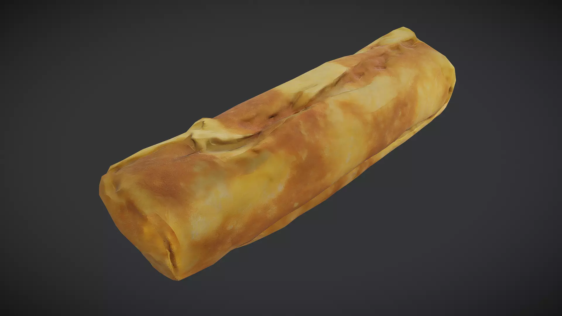 Crepe Roll Low-poly 3D model_0