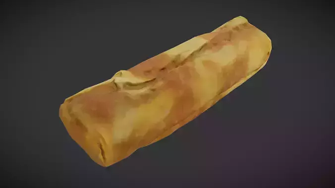 Crepe Roll Low-poly 3D model