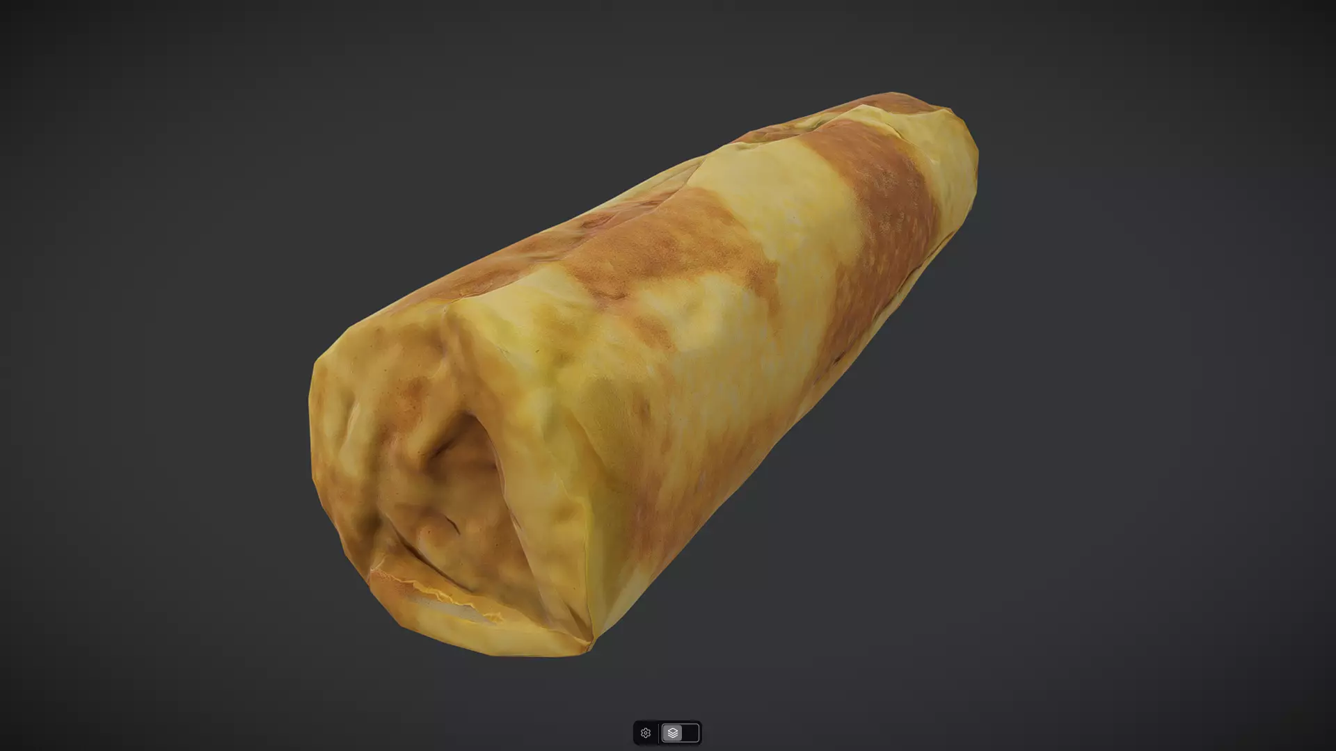 Crepe Roll Low-poly 3D model_5