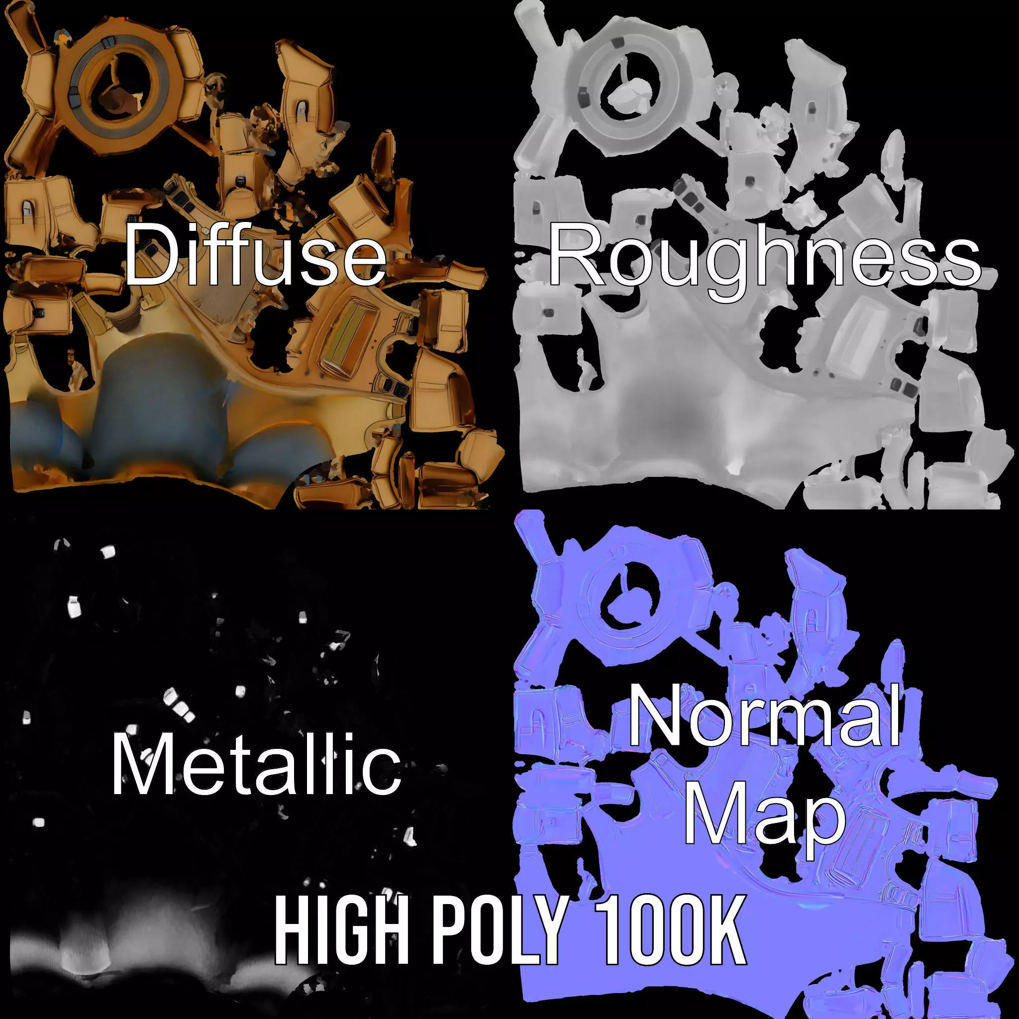 Tactical Vest Model Pack for Game and Film Production Low-poly 3D model_3