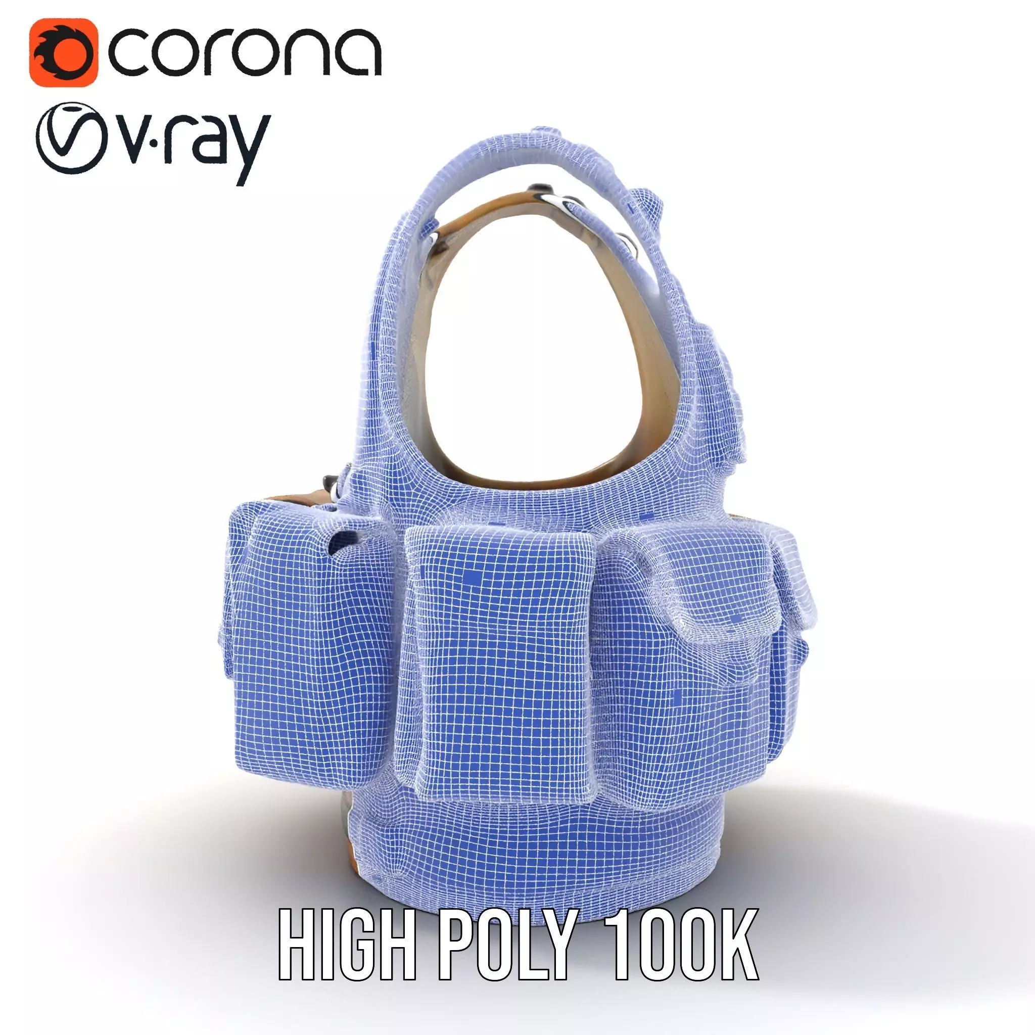 Tactical Vest Model Pack for Game and Film Production Low-poly 3D model_34