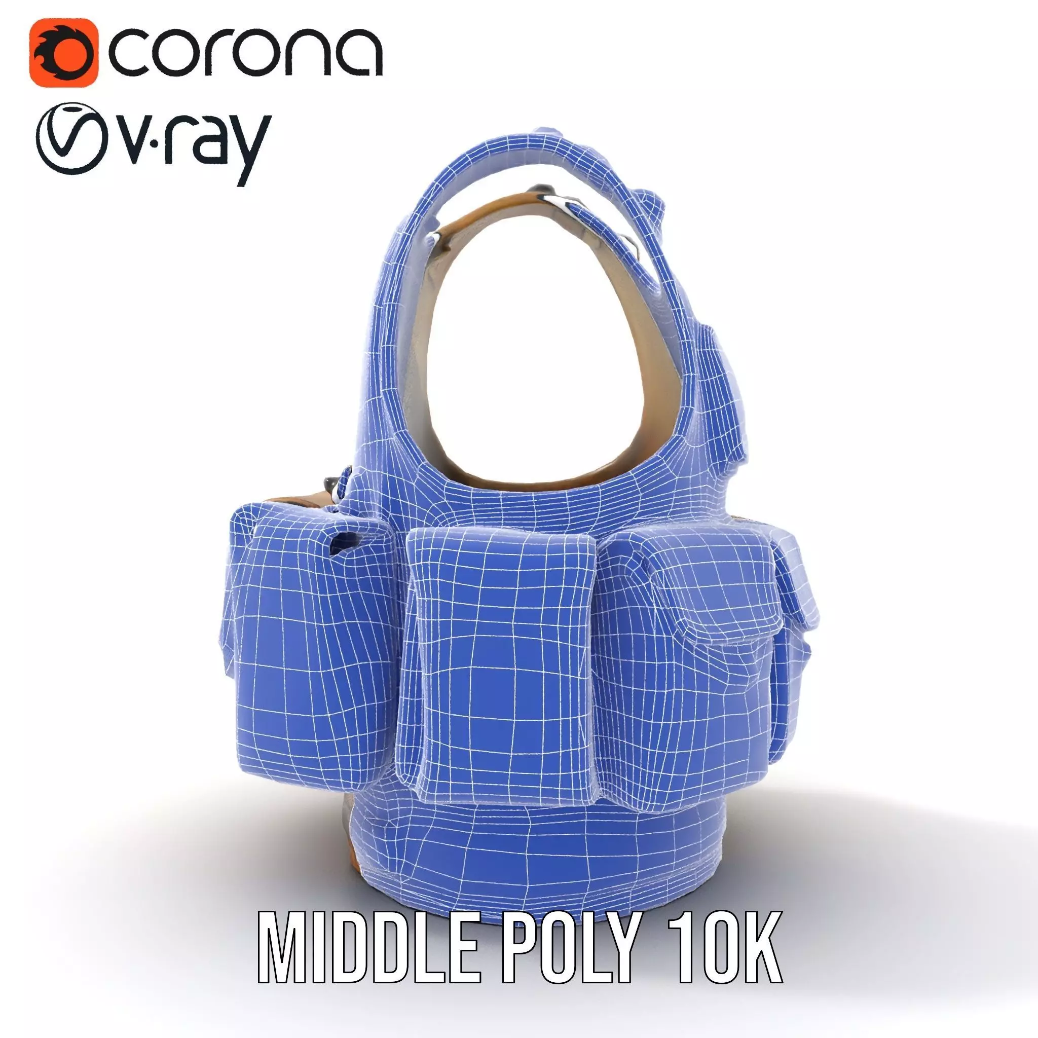 Tactical Vest Model Pack for Game and Film Production Low-poly 3D model_24