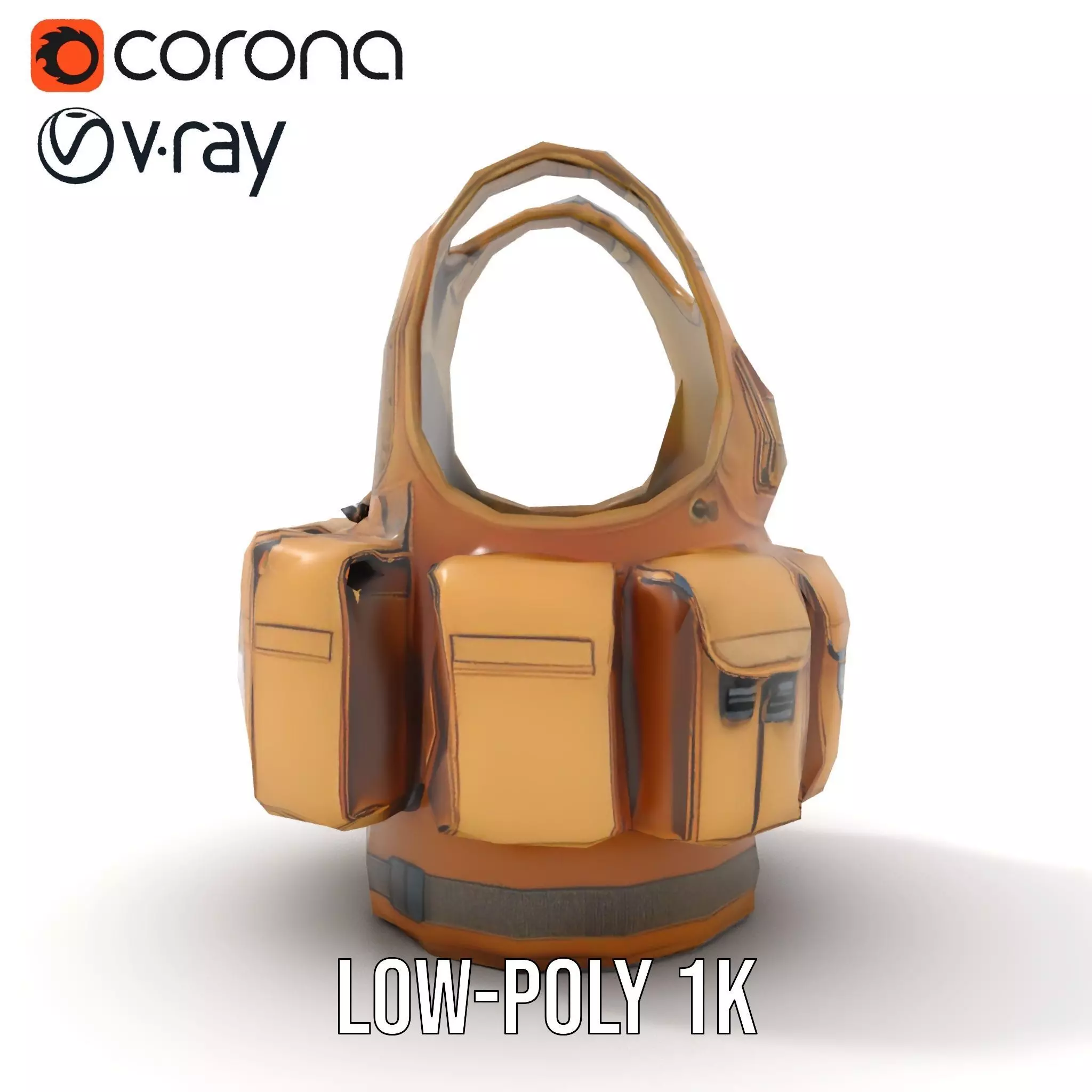 Tactical Vest Model Pack for Game and Film Production Low-poly 3D model_19