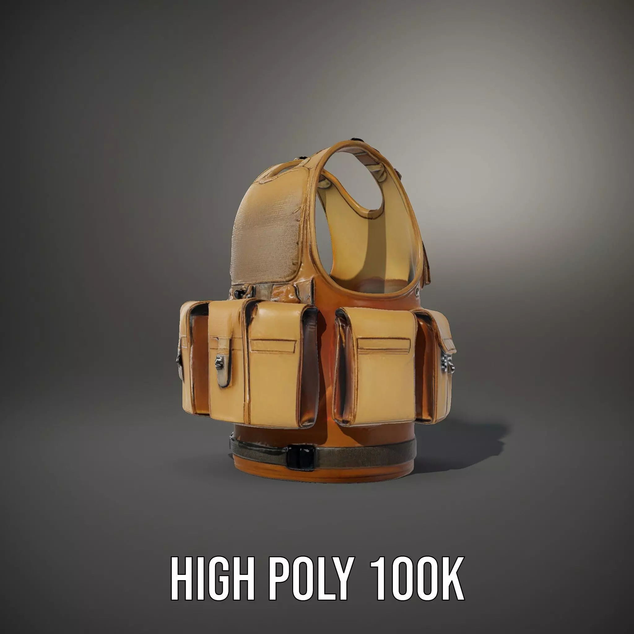 Tactical Vest Model Pack for Game and Film Production Low-poly 3D model_20