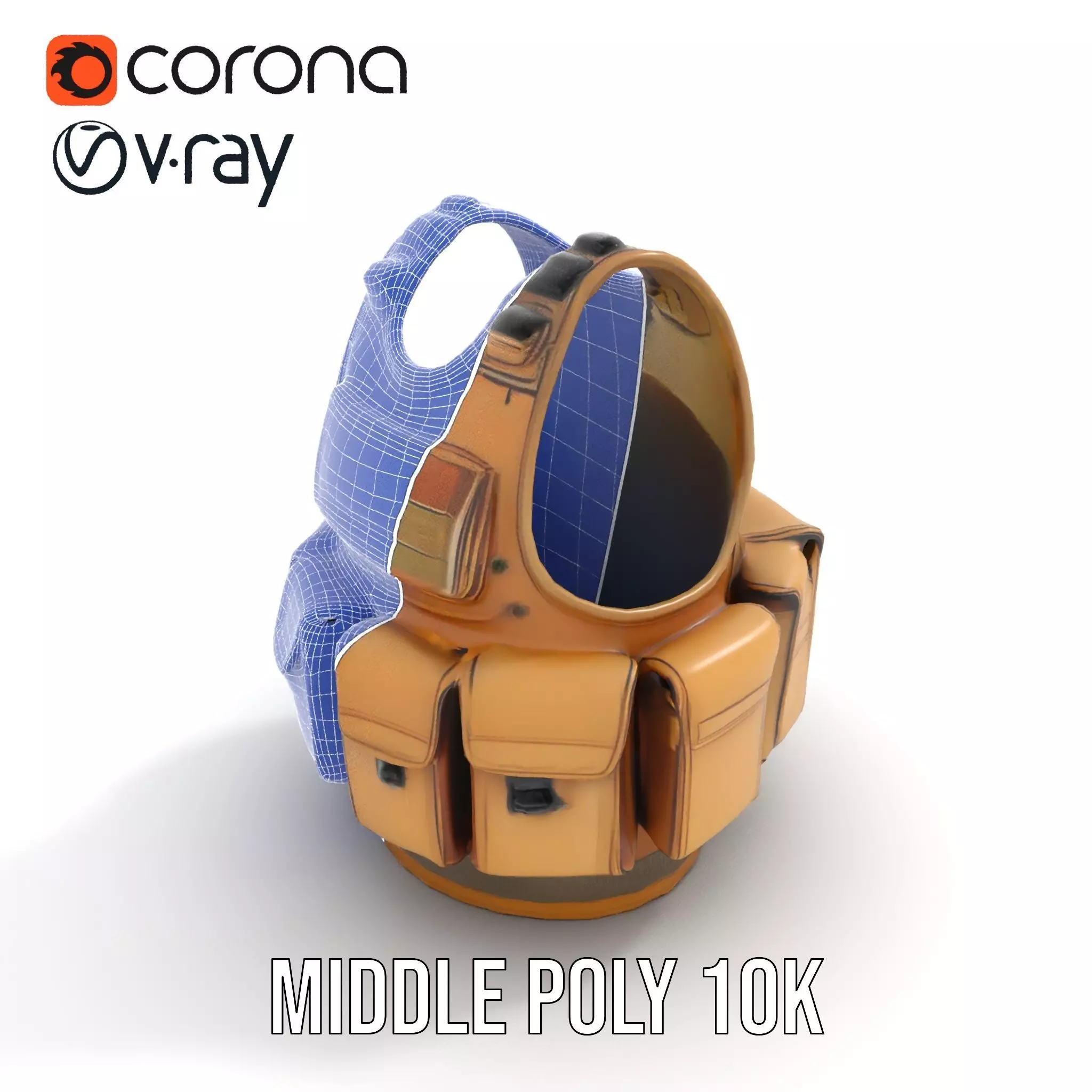 Tactical Vest Model Pack for Game and Film Production Low-poly 3D model_27