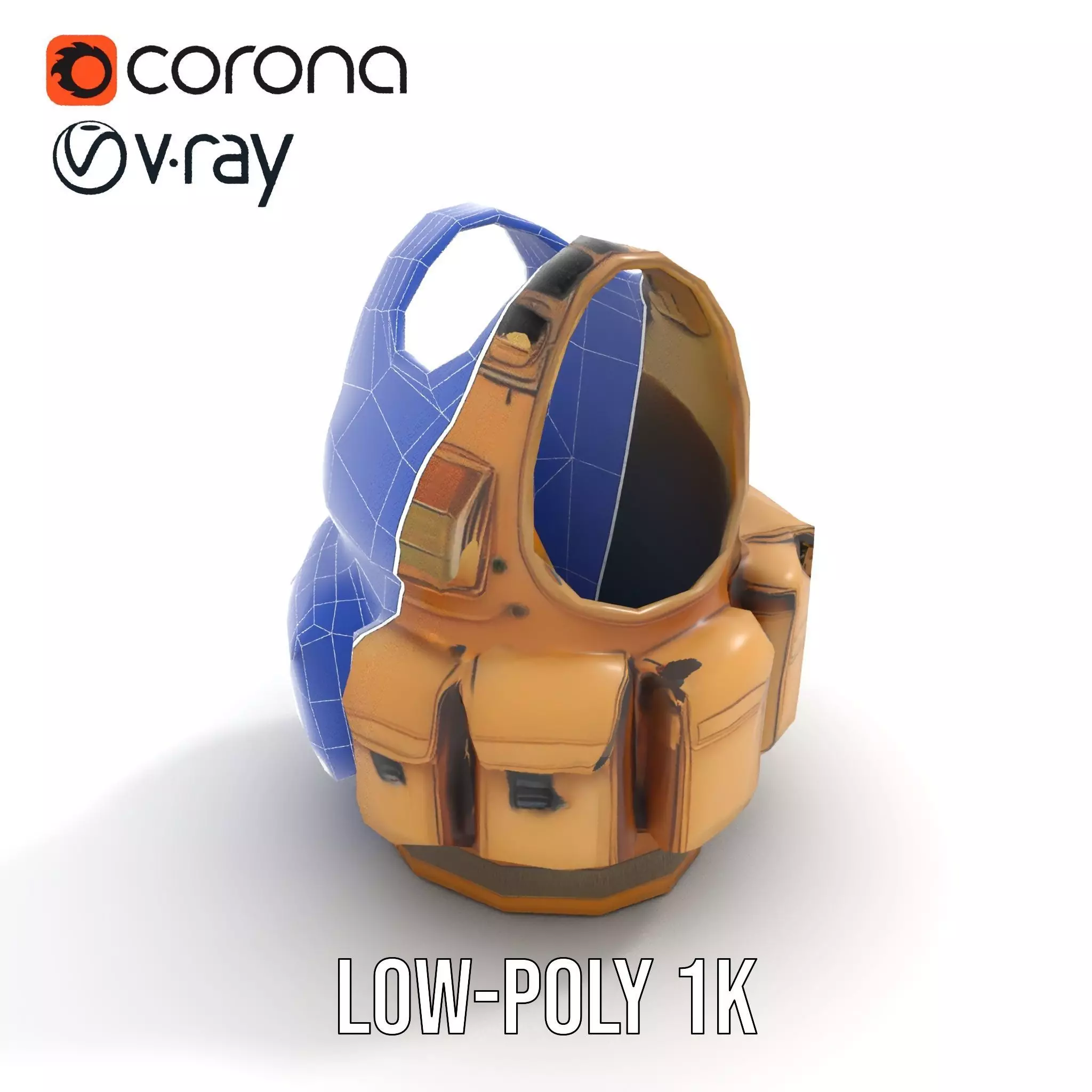 Tactical Vest Model Pack for Game and Film Production Low-poly 3D model_22