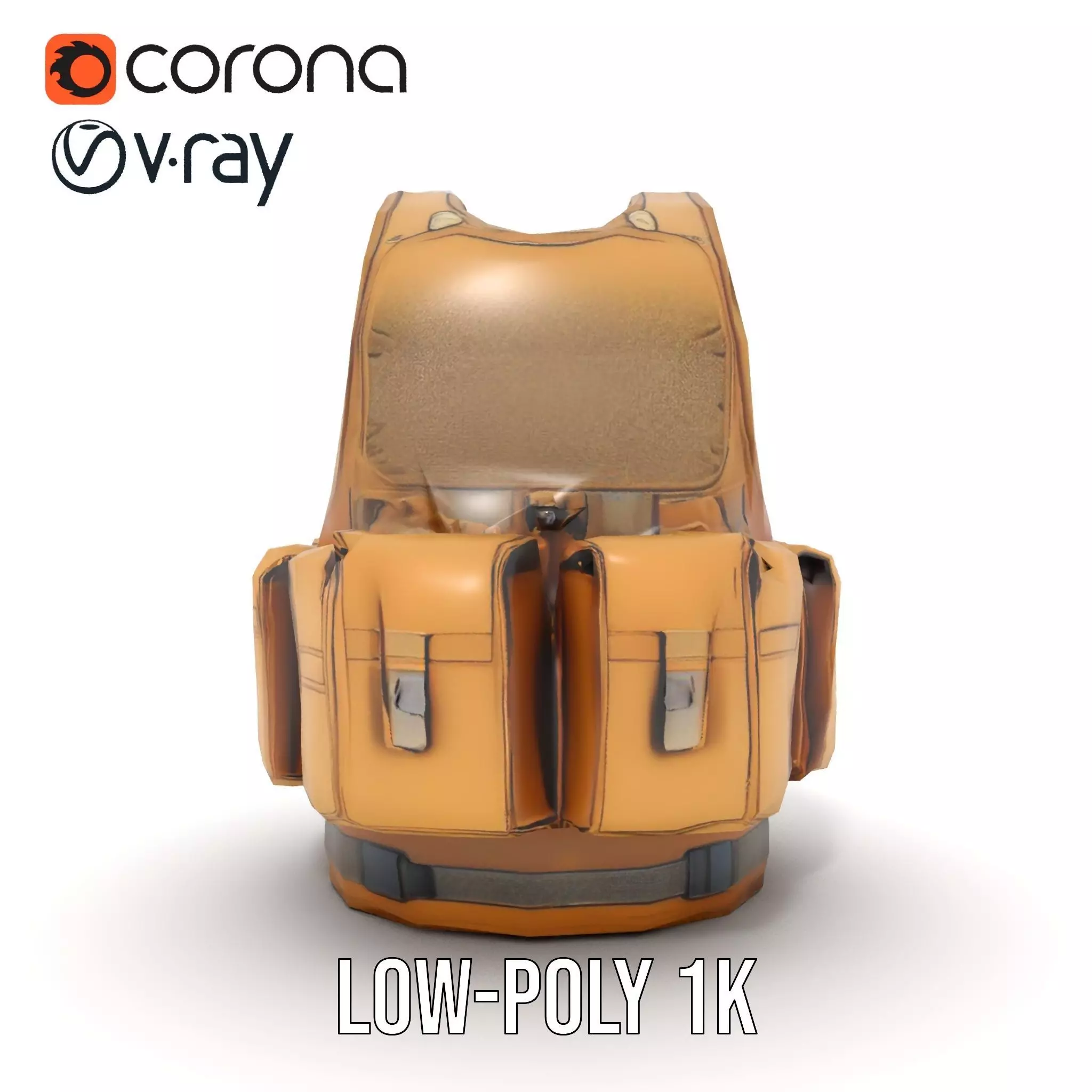 Tactical Vest Model Pack for Game and Film Production Low-poly 3D model_8