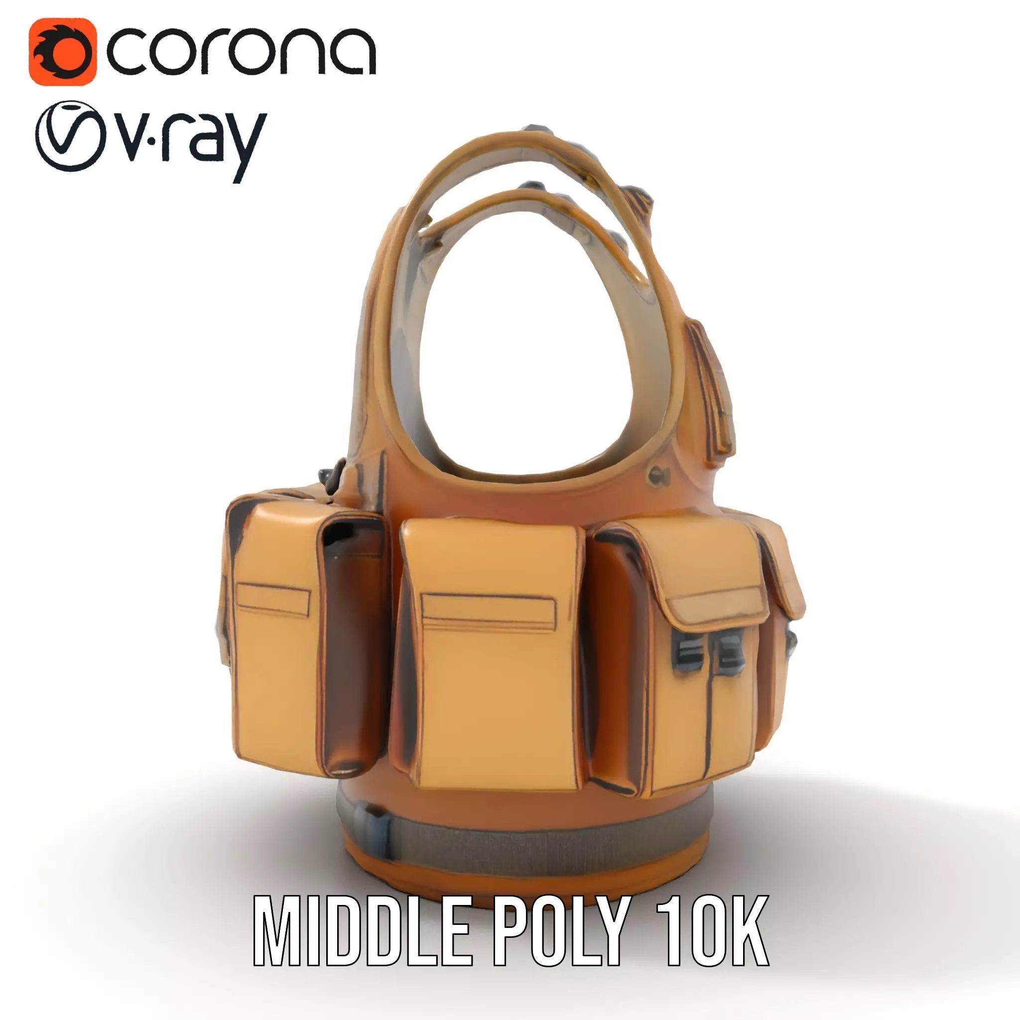 Tactical Vest Model Pack for Game and Film Production Low-poly 3D model_6