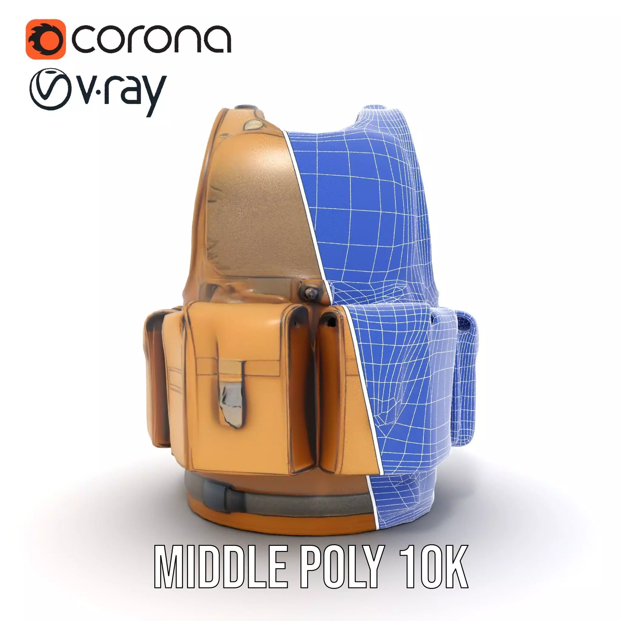 Tactical Vest Model Pack for Game and Film Production Low-poly 3D model_15