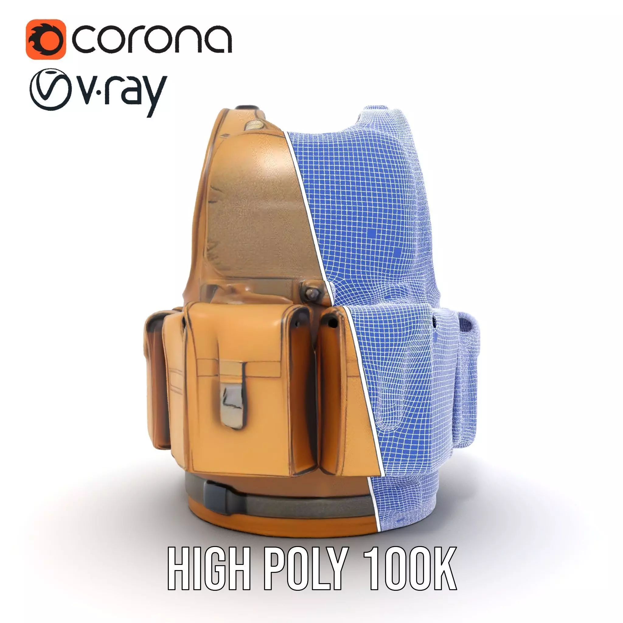 Tactical Vest Model Pack for Game and Film Production Low-poly 3D model_33