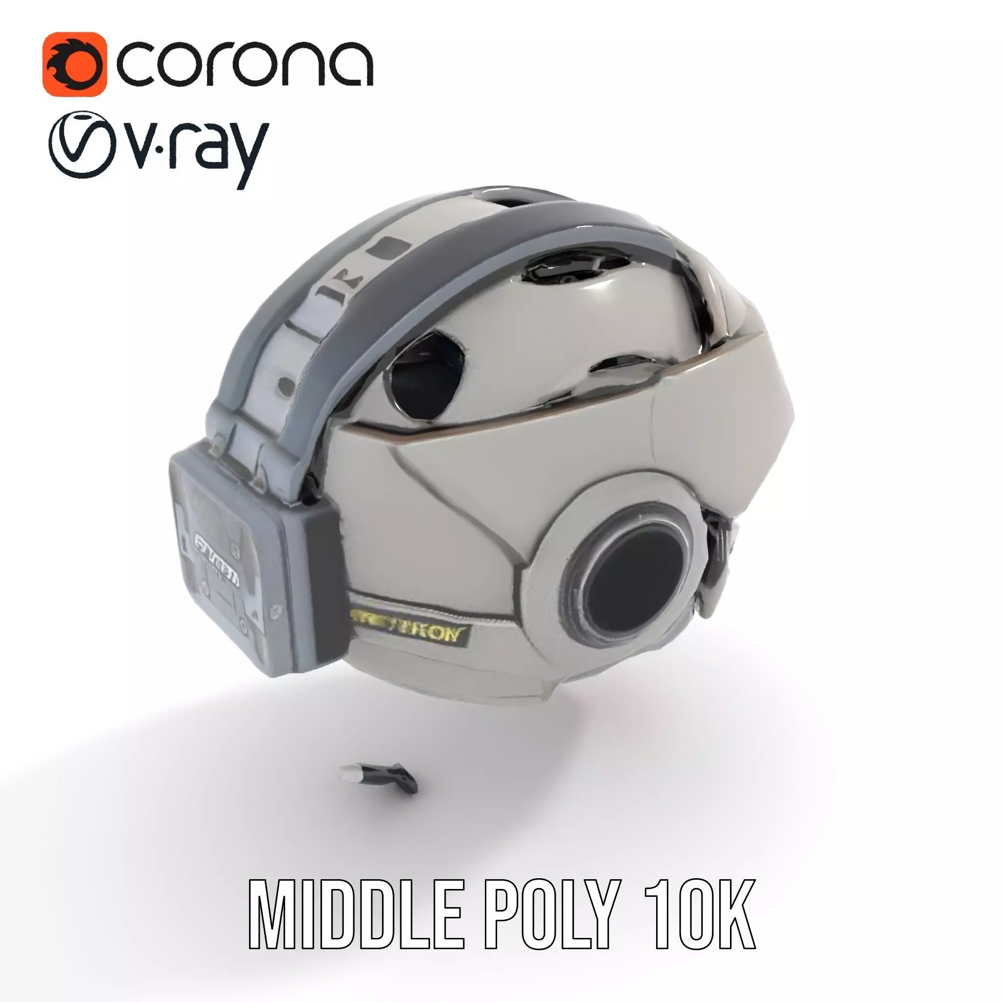 Futuristic Motorcycle Helmet Model Pack Low-poly 3D model_5