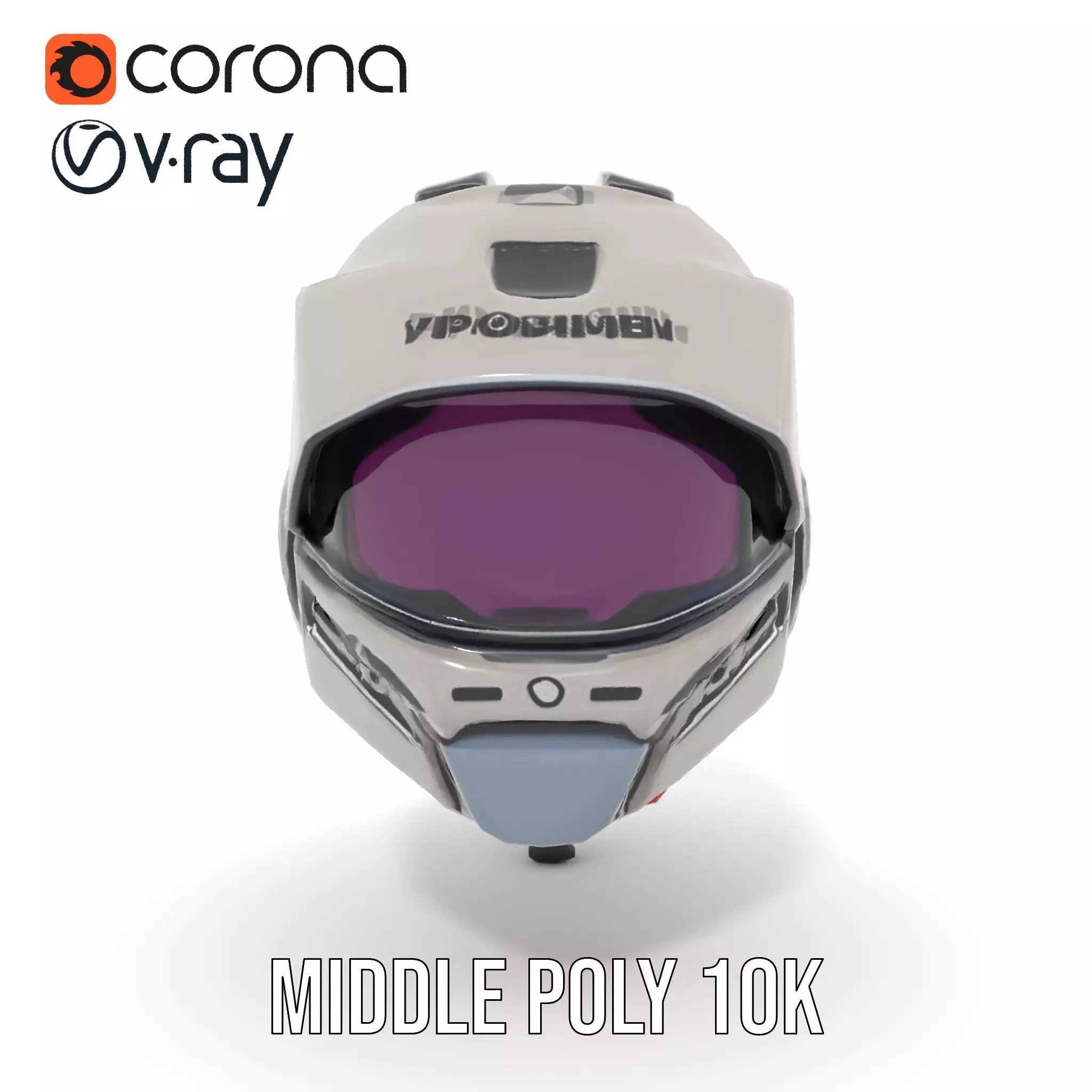 Futuristic Motorcycle Helmet Model Pack Low-poly 3D model_24