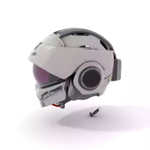 Futuristic Motorcycle Helmet Model Pack Low-poly 3D model