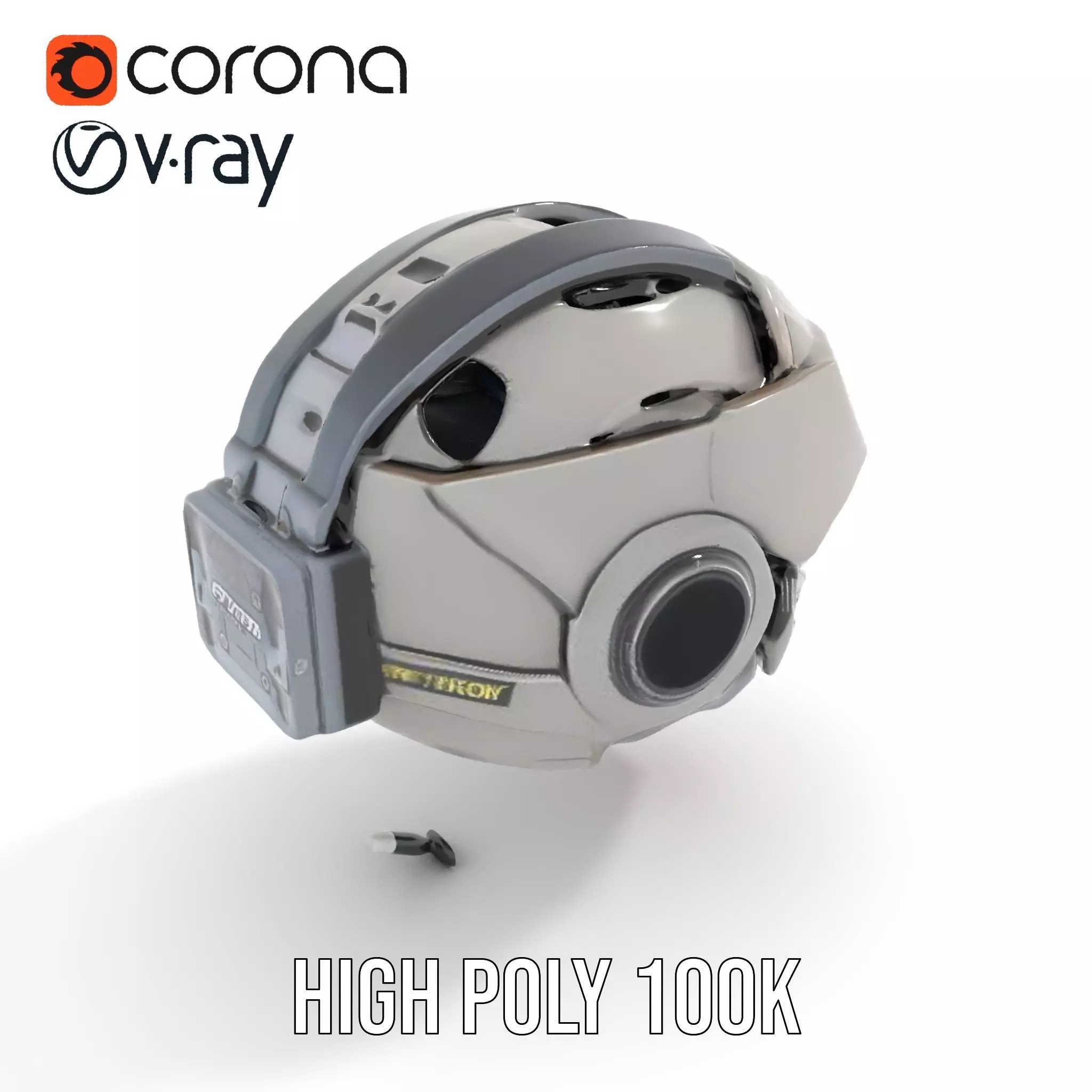 Futuristic Motorcycle Helmet Model Pack Low-poly 3D model_23