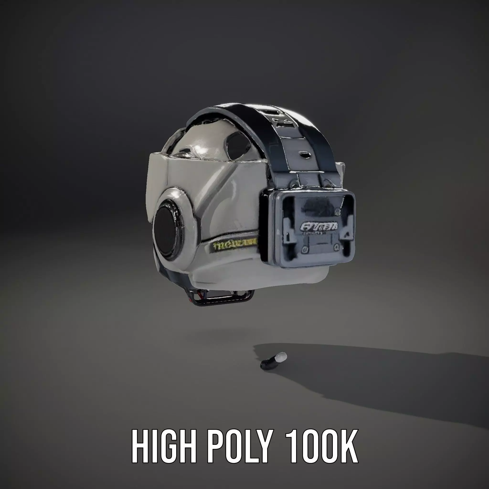 Futuristic Motorcycle Helmet Model Pack Low-poly 3D model_17