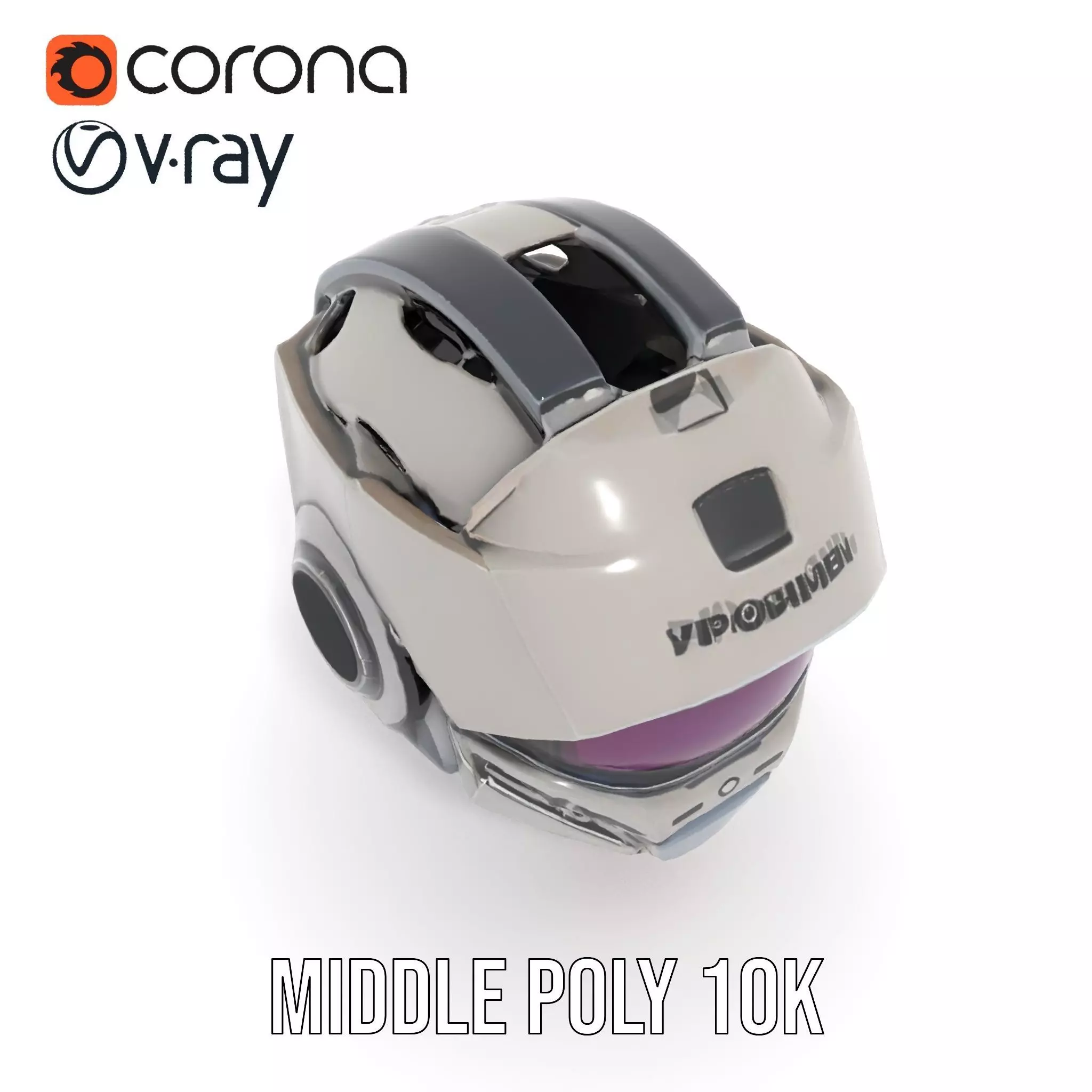 Futuristic Motorcycle Helmet Model Pack Low-poly 3D model_12
