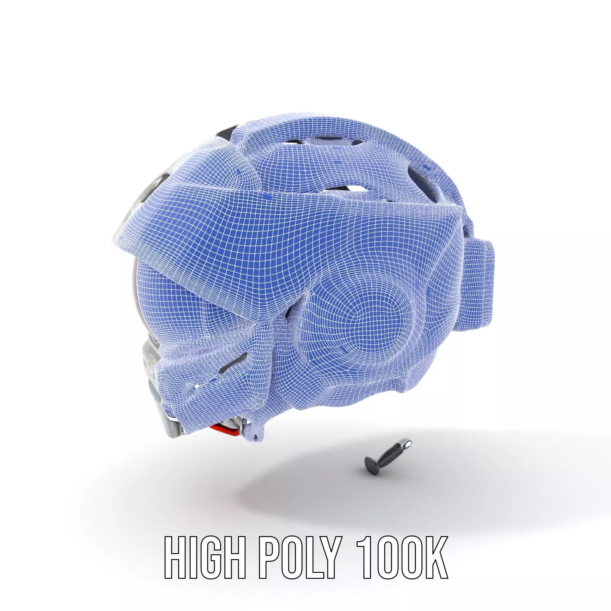 Futuristic Motorcycle Helmet Model Pack Low-poly 3D model_4