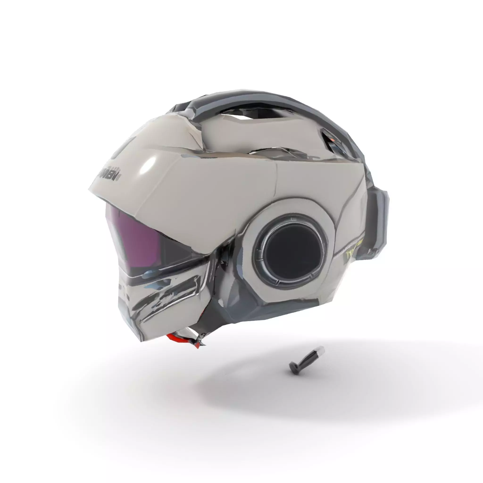 Futuristic Motorcycle Helmet Model Pack Low-poly 3D model_11