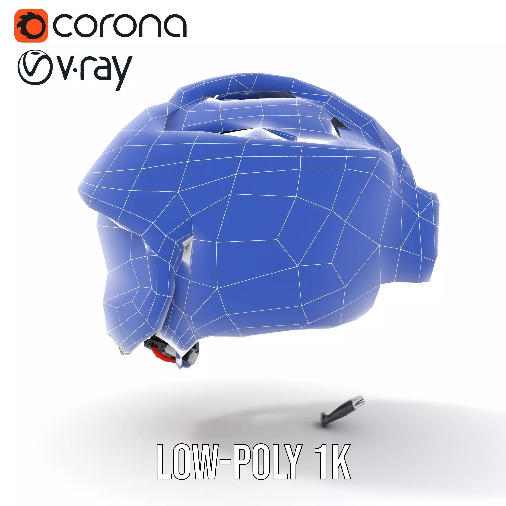 Futuristic Motorcycle Helmet Model Pack Low-poly 3D model_25