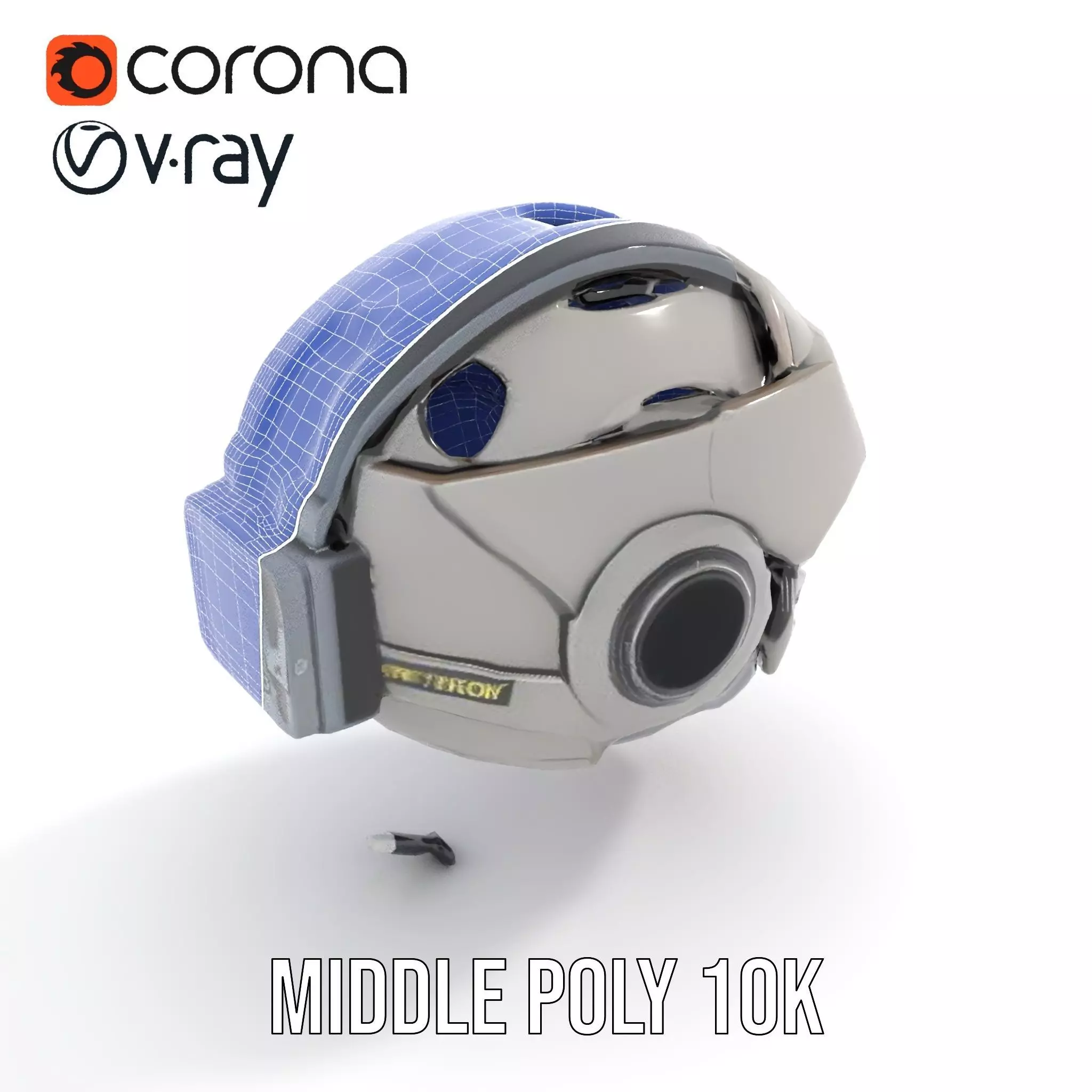 Futuristic Motorcycle Helmet Model Pack Low-poly 3D model_21