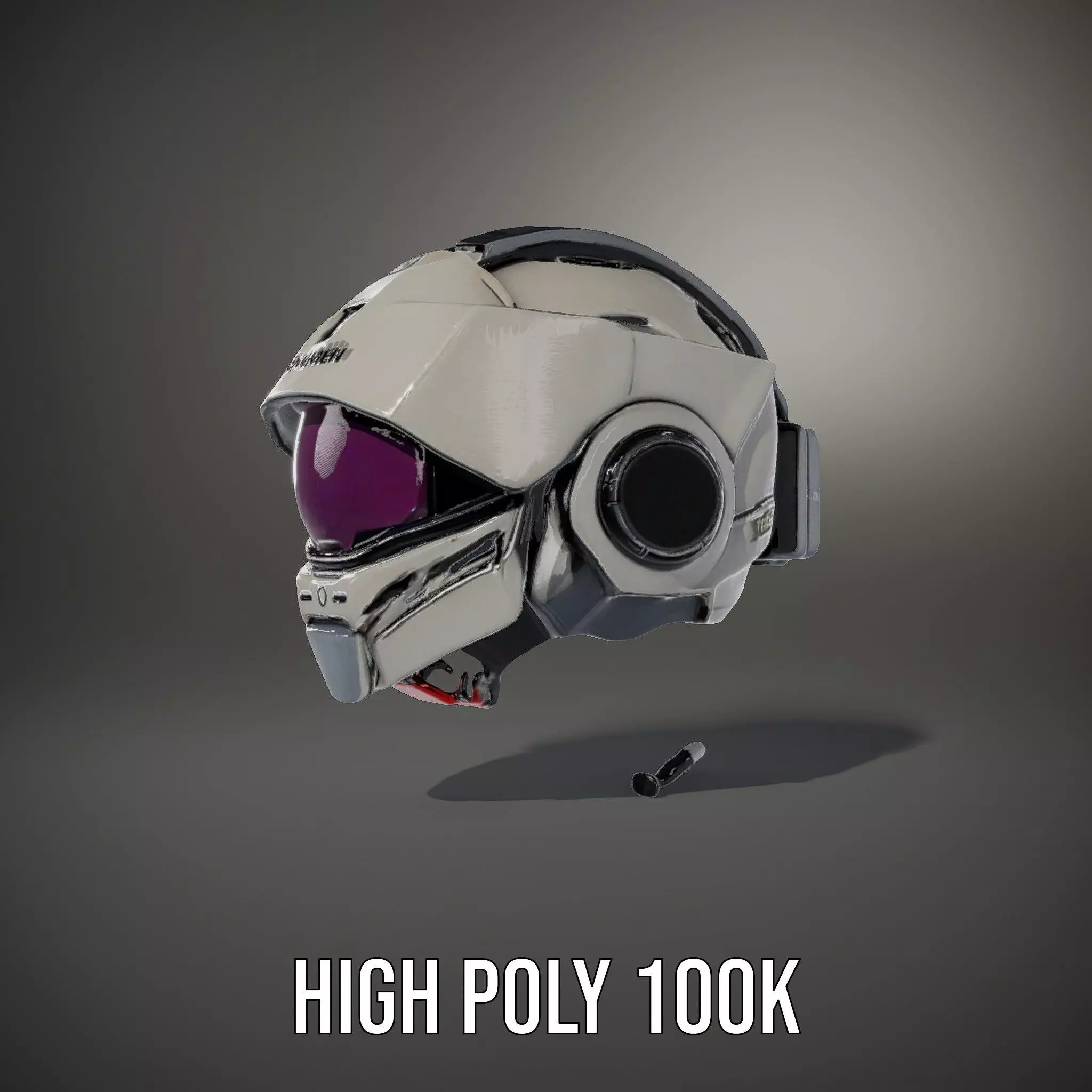 Futuristic Motorcycle Helmet Model Pack Low-poly 3D model_26