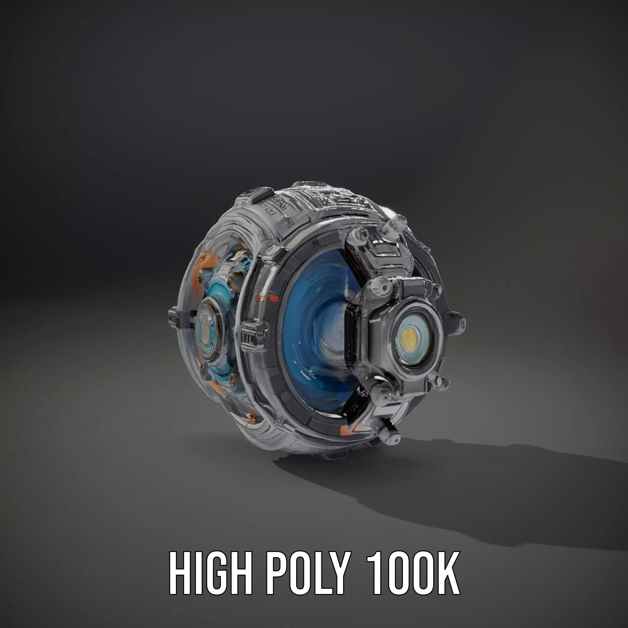 Futuristic Mechanical Orb Model Pack for SciFi Projects Low-poly 3D model_10