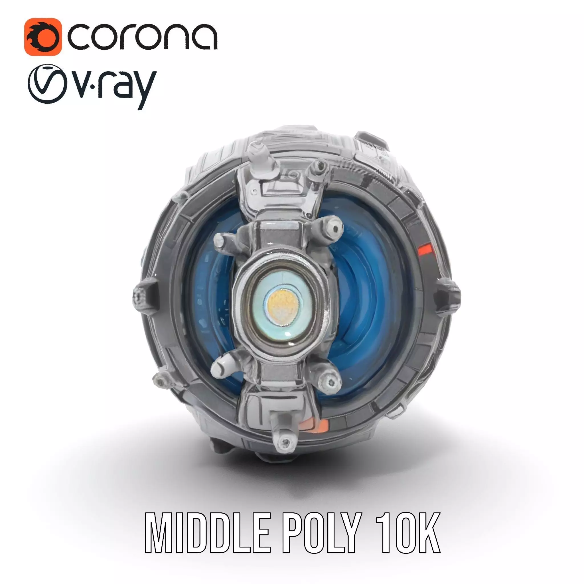 Futuristic Mechanical Orb Model Pack for SciFi Projects Low-poly 3D model_16