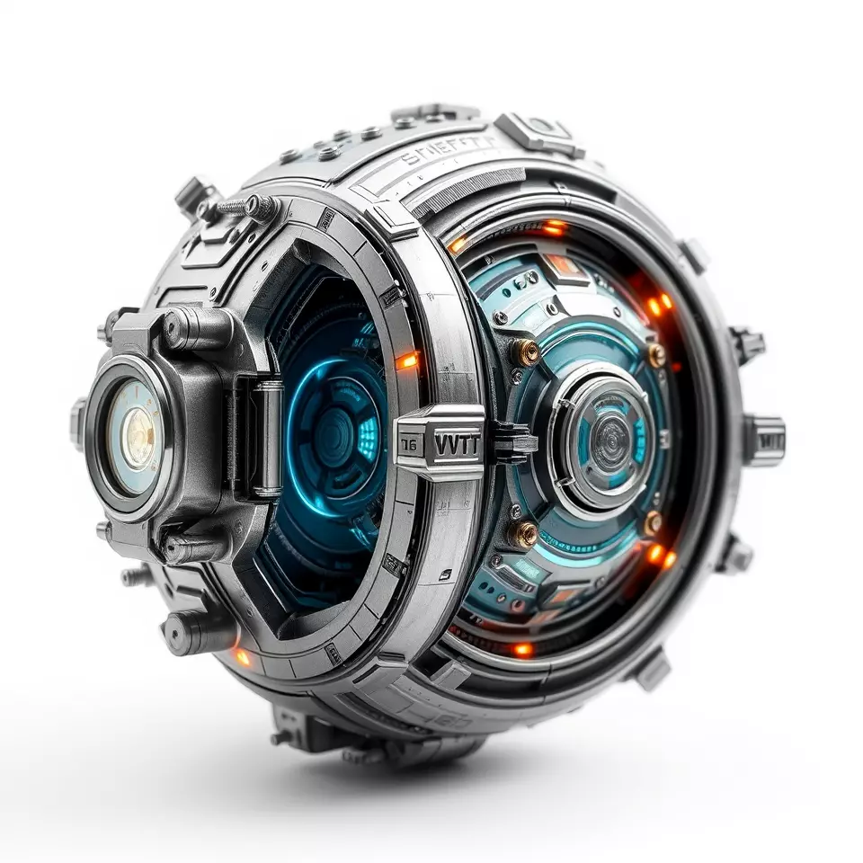 Futuristic Mechanical Orb Model Pack for SciFi Projects Low-poly 3D model_2