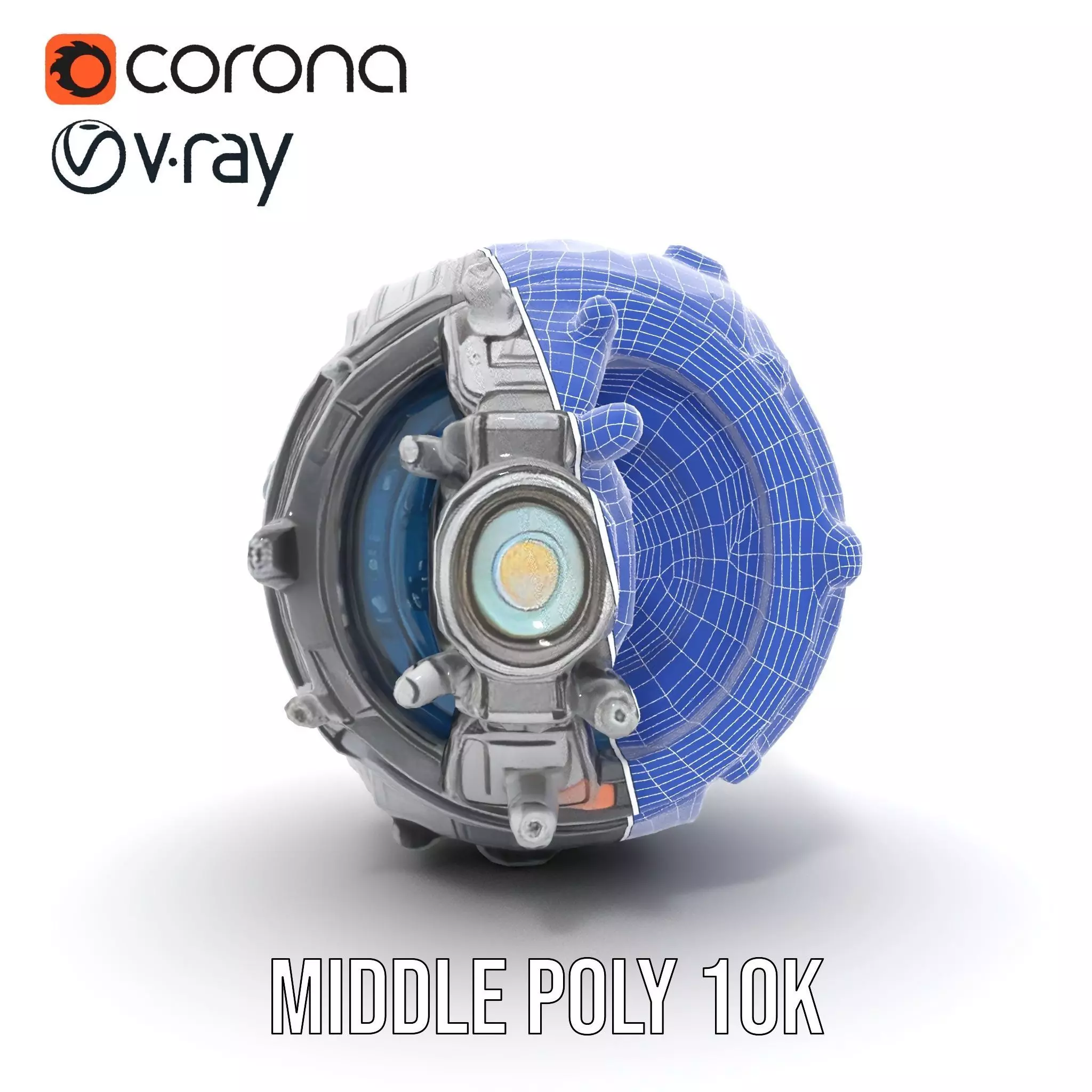 Futuristic Mechanical Orb Model Pack for SciFi Projects Low-poly 3D model_30