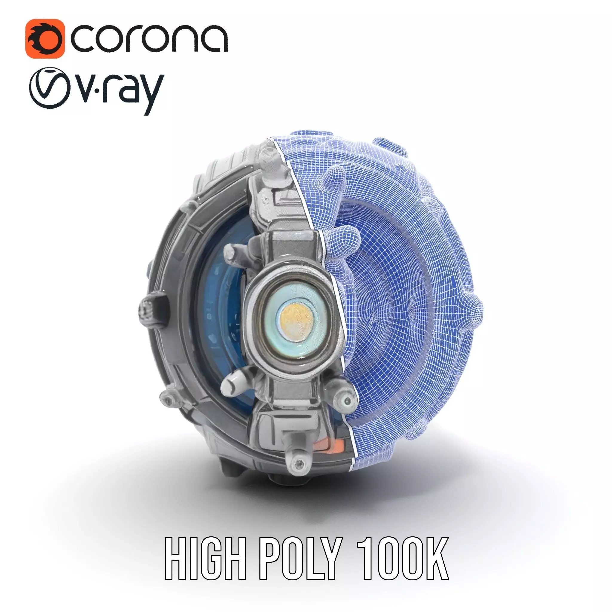 Futuristic Mechanical Orb Model Pack for SciFi Projects Low-poly 3D model_33
