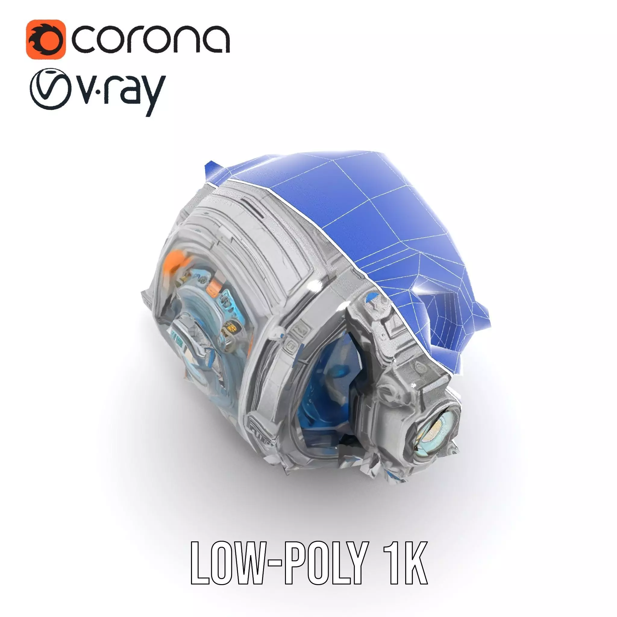 Futuristic Mechanical Orb Model Pack for SciFi Projects Low-poly 3D model_28