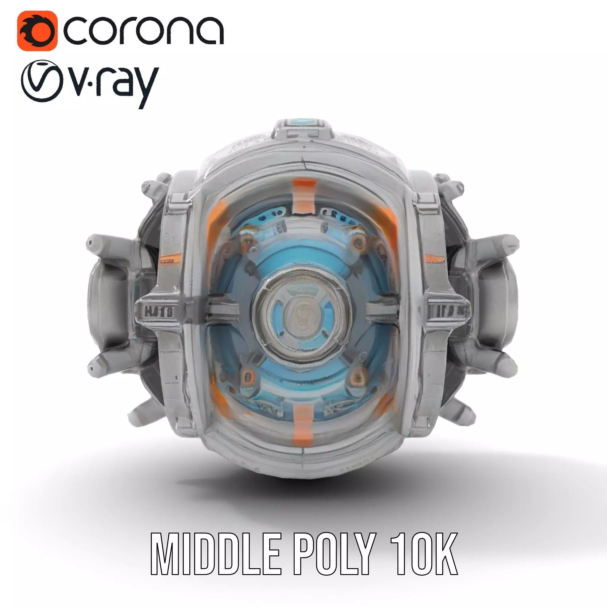 Futuristic Mechanical Orb Model Pack for SciFi Projects Low-poly 3D model_11