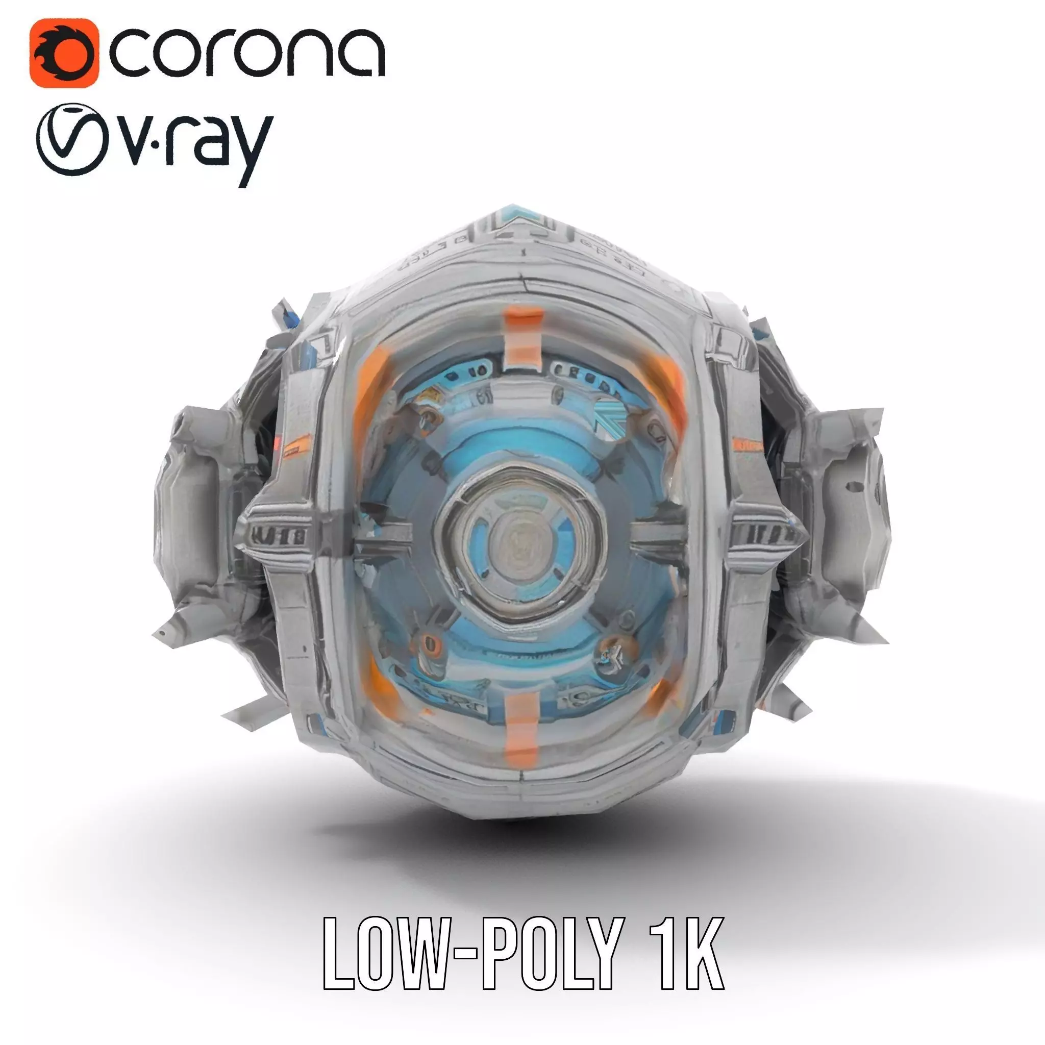 Futuristic Mechanical Orb Model Pack for SciFi Projects Low-poly 3D model_7