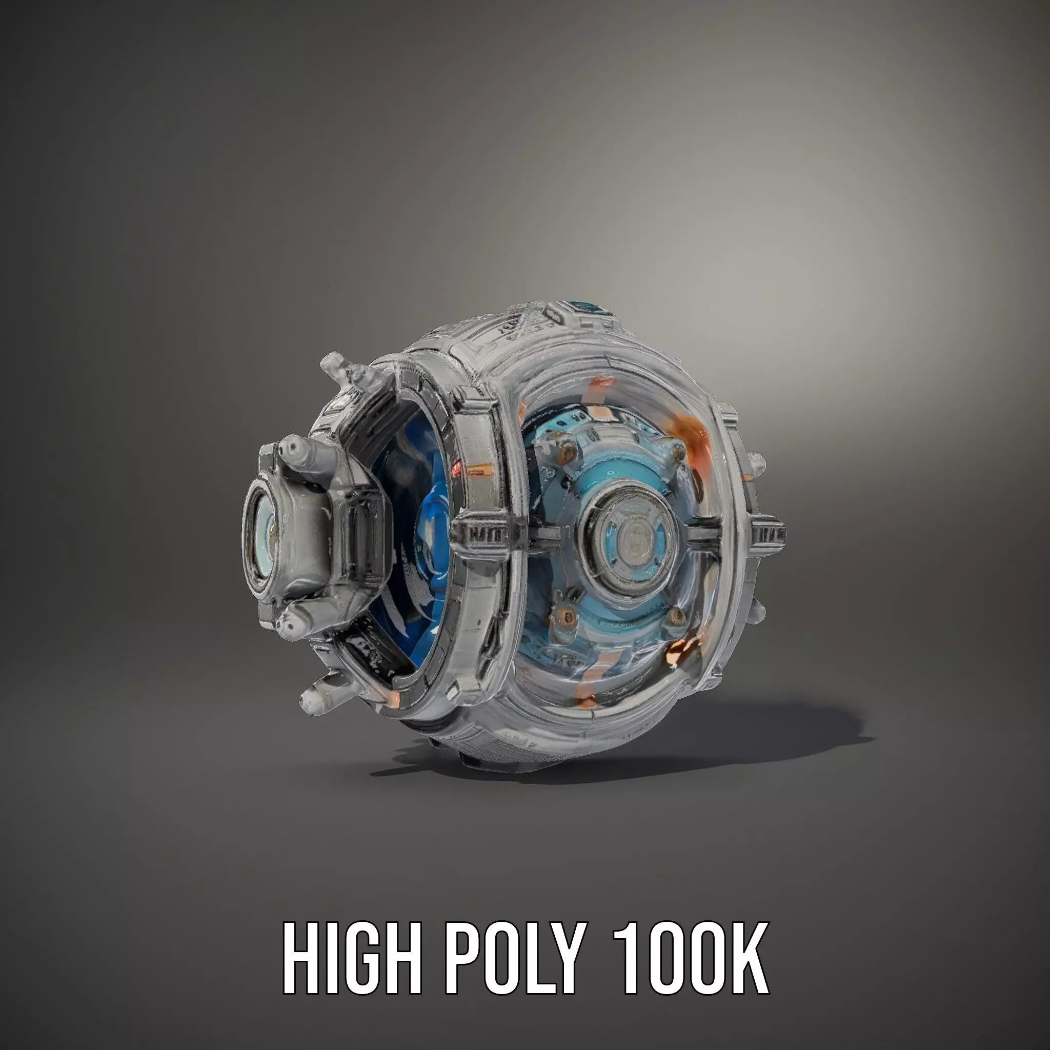 Futuristic Mechanical Orb Model Pack for SciFi Projects Low-poly 3D model_8