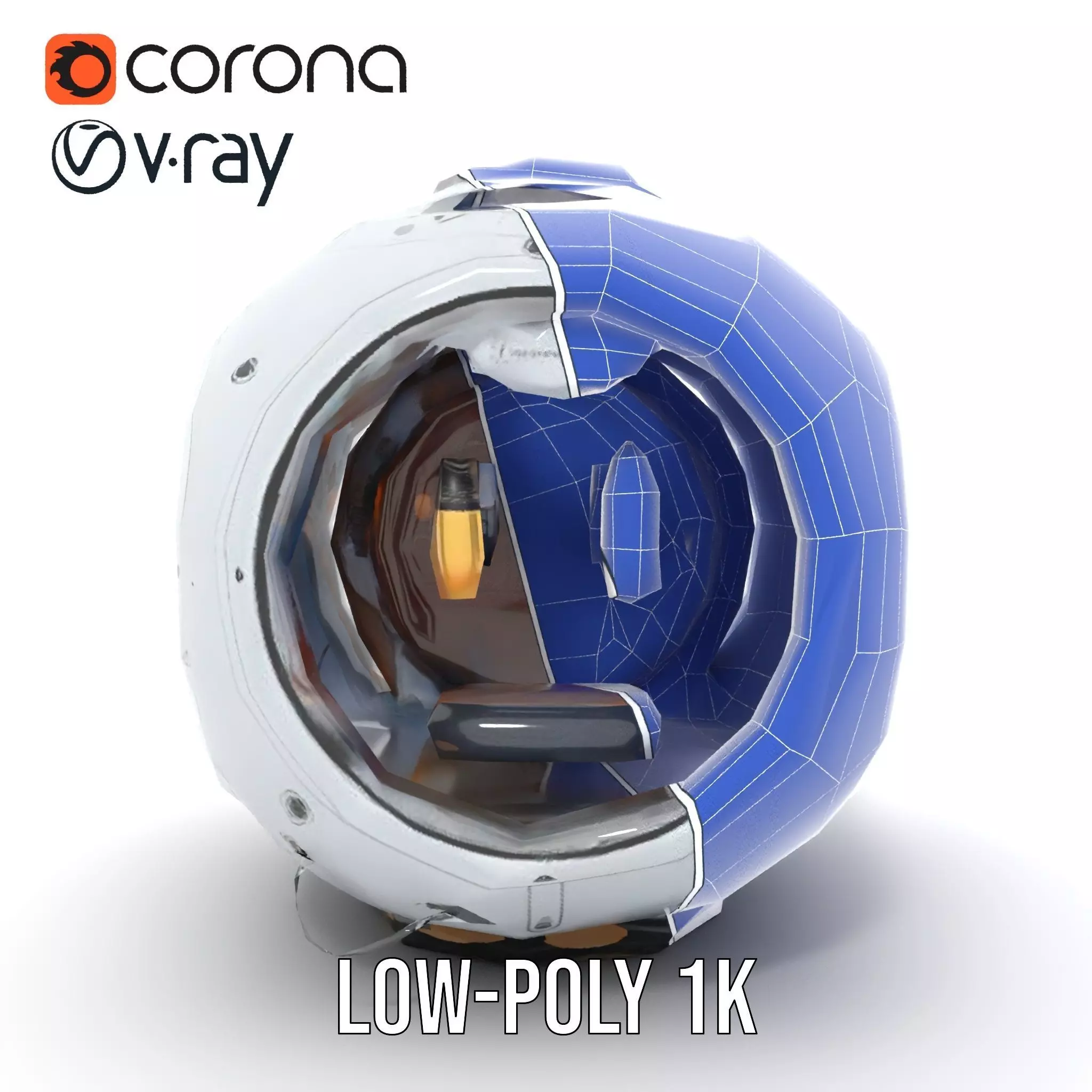 Futuristic Lighting Sphere Model Pack Low-poly 3D model_30